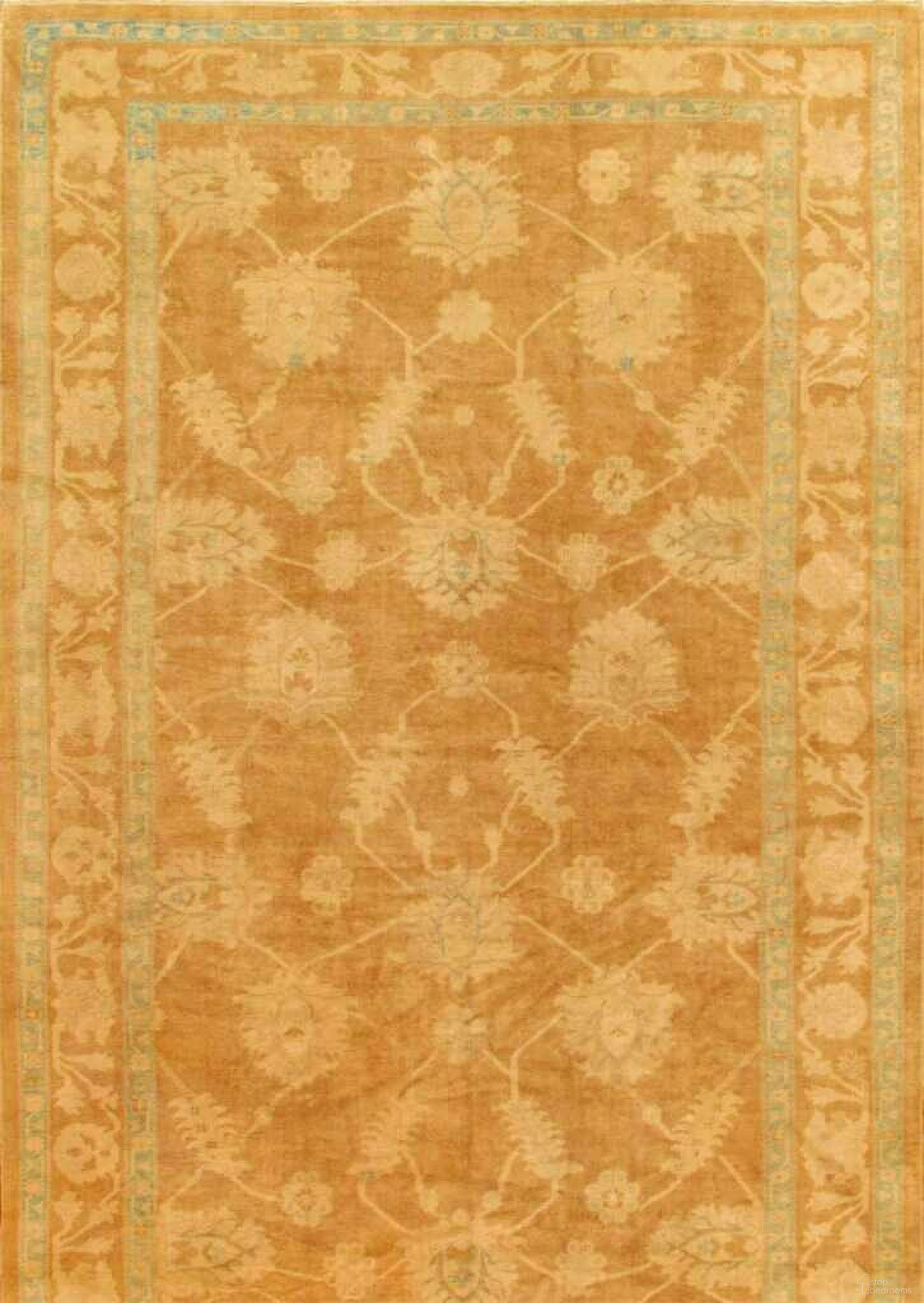 Oushak Collection Hand-Knotted Lamb's Wool Area Rug-10' x 19' In Light Brown