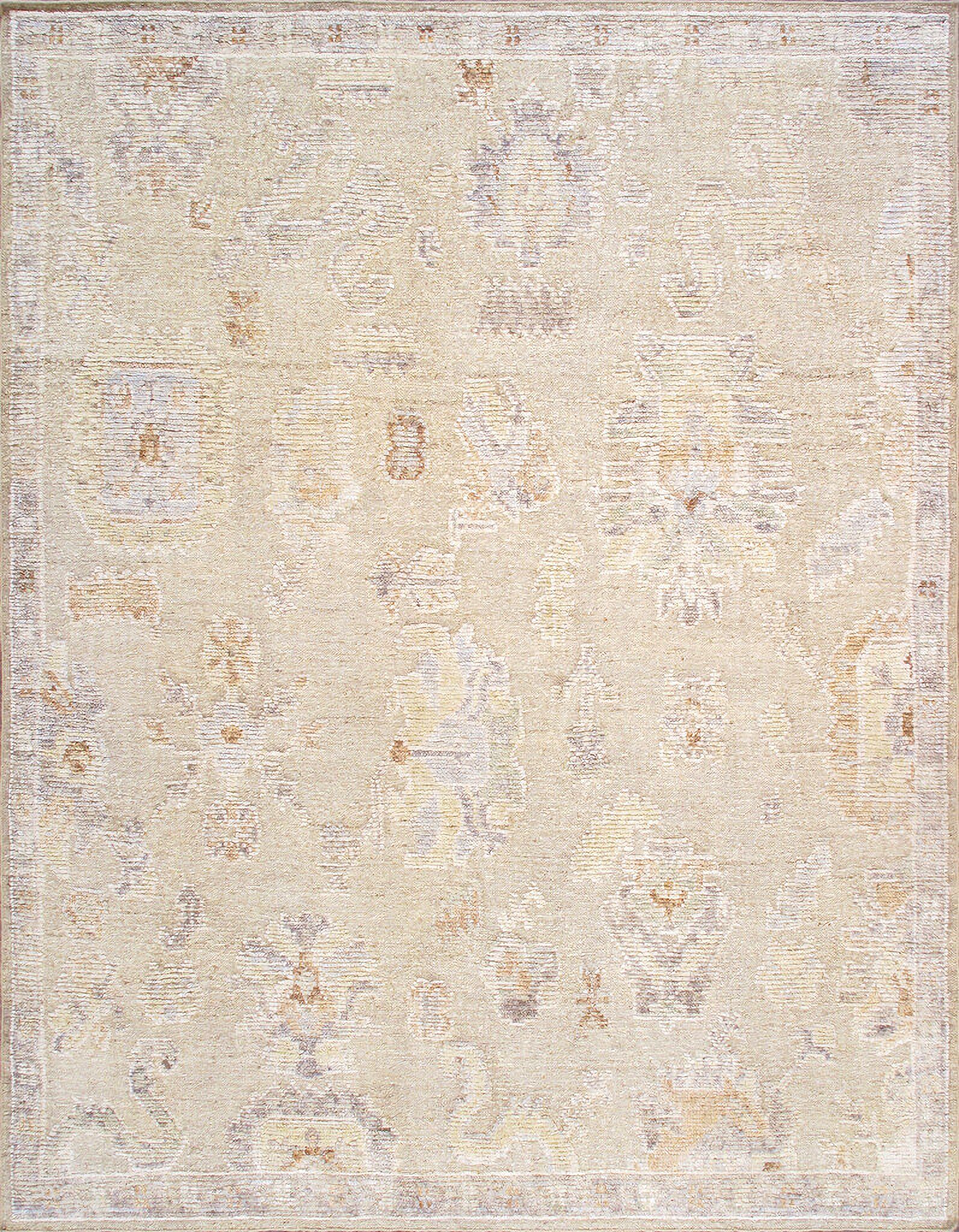 Oushak Collection Hand-Knotted Wool Area Rug- 9' 3" x 12' 3" In Camel