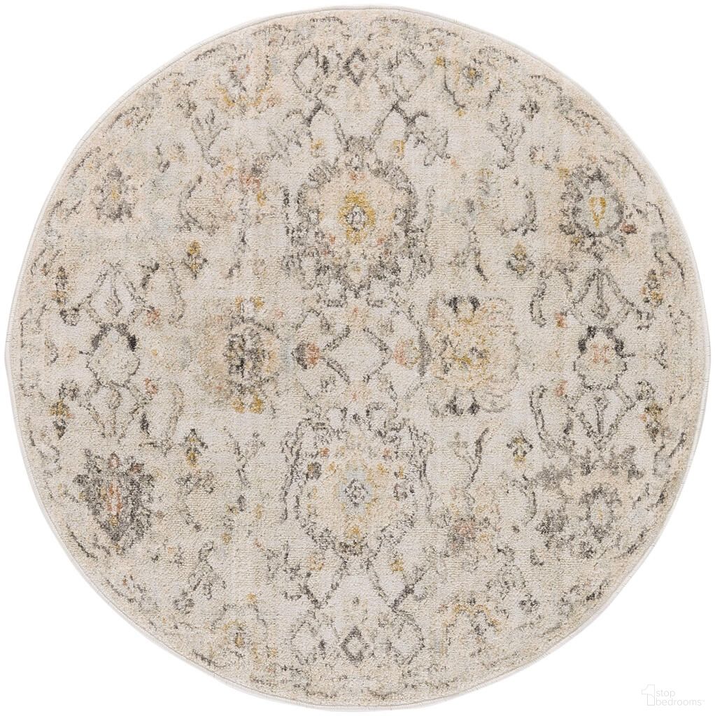 The appearance of Oushak Home 4' x 4' Round Indoor Rug In Grey designed by Nourison in the rustic / southwestern interior design. This grey piece of furniture  was selected by 1StopBedrooms from Oushak Collection to add a touch of cosiness and style into your home. Sku: 99446997036. Material: Polypropylene.