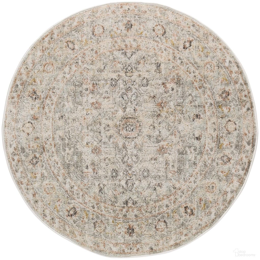 The appearance of Oushak Home 7'10" x 7'10" Round Indoor Rug In Light Grey designed by Nourison in the rustic / southwestern interior design. This light grey piece of furniture was selected by 1StopBedrooms from Oushak Collection to add a touch of cosiness and style into your home. Sku: 99446997302. Material: Polypropylene.