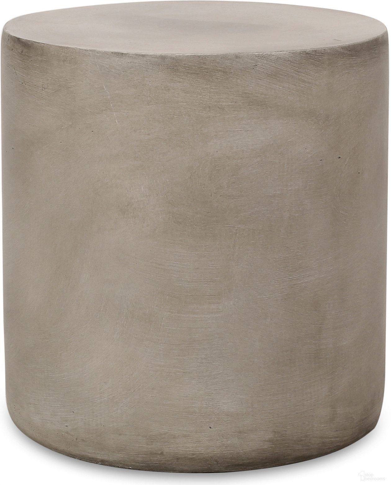 Outdoor Concrete Side Table In Light Grey
