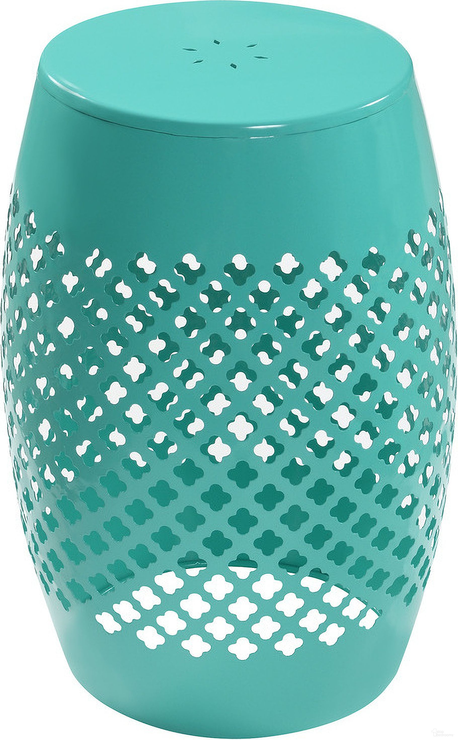 Outdoor Lace Cut Side Table In Green