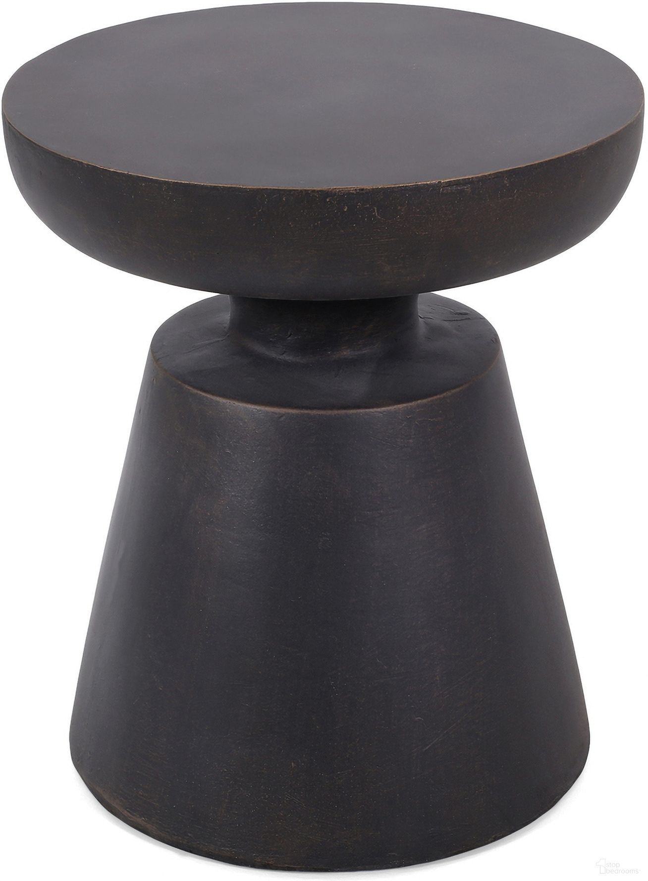 The appearance of Outdoor Lightweight Concrete End Table with Half-Sphere Top In Copper designed by Noble House in the modern / contemporary interior design. This copper piece of furniture was selected by 1StopBedrooms from to add a touch of cosiness and style into your home. Sku: 73454.00. Material: Magnesium Oxide.