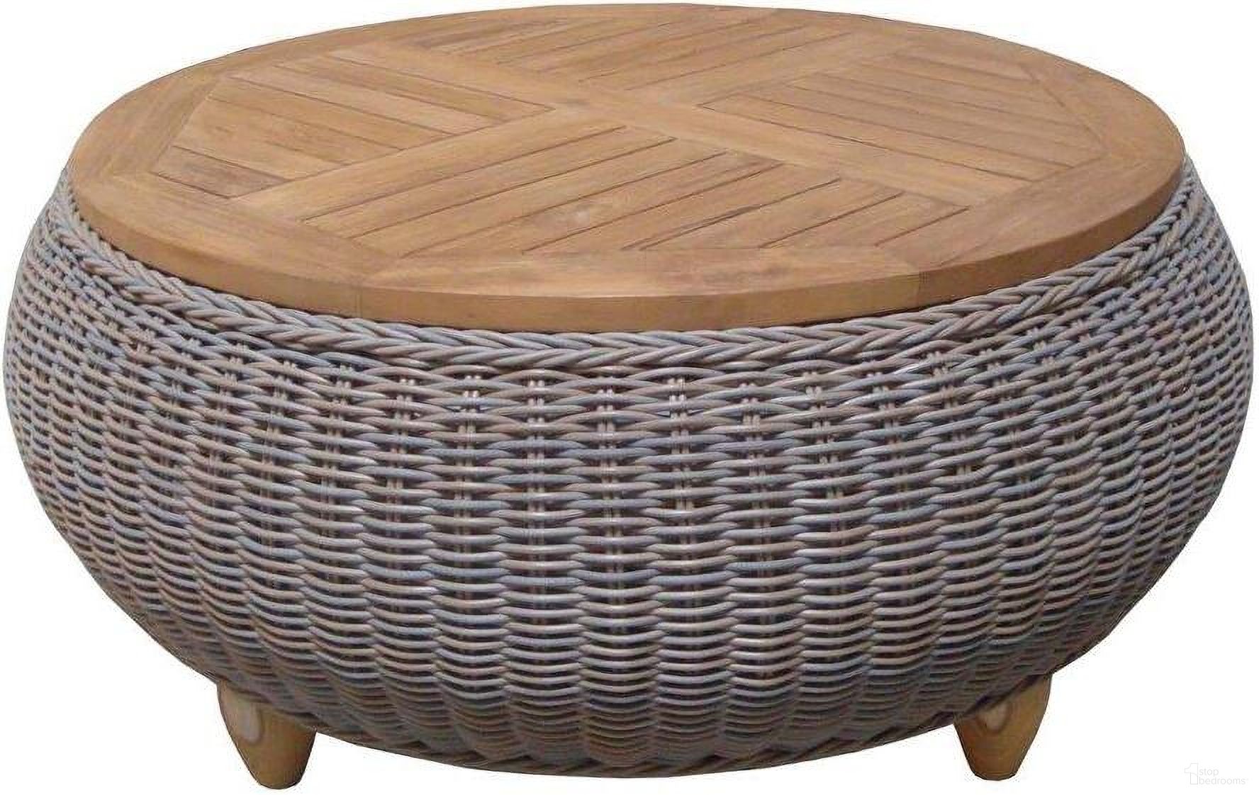 The appearance of Outdoor Paradise Grey Ottoman With Wood Top designed by Padma's Plantation in the coastal interior design. This grey piece of furniture was selected by 1StopBedrooms from Paradise Collection to add a touch of cosiness and style into your home. Sku: OL-PRD05-ECO. Material: Aluminum.