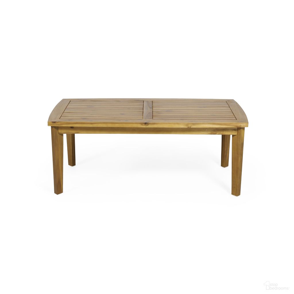 The appearance of Outdoor Acacia Wood Rectangular Coffee Table In Brown designed by Noble House in the country / farmhouse interior design. This brown piece of furniture was selected by 1StopBedrooms from to add a touch of cosiness and style into your home. Sku: 70336.00. Material: Acacia Wood.