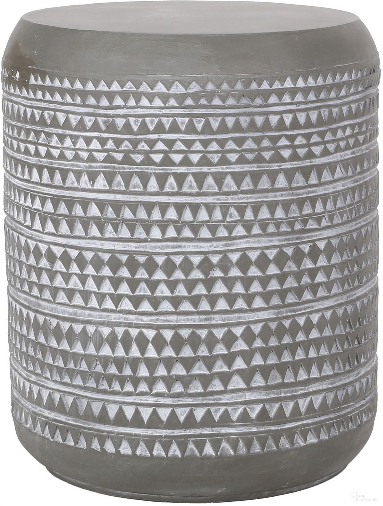 The appearance of Outdoor Side Table with Cylindrical Shape In White designed by Noble House in the bohemian interior design. This white piece of furniture was selected by 1StopBedrooms from to add a touch of cosiness and style into your home. Sku: 73442.00. Table Top Shape: Round. Material: Magnesium Oxide.