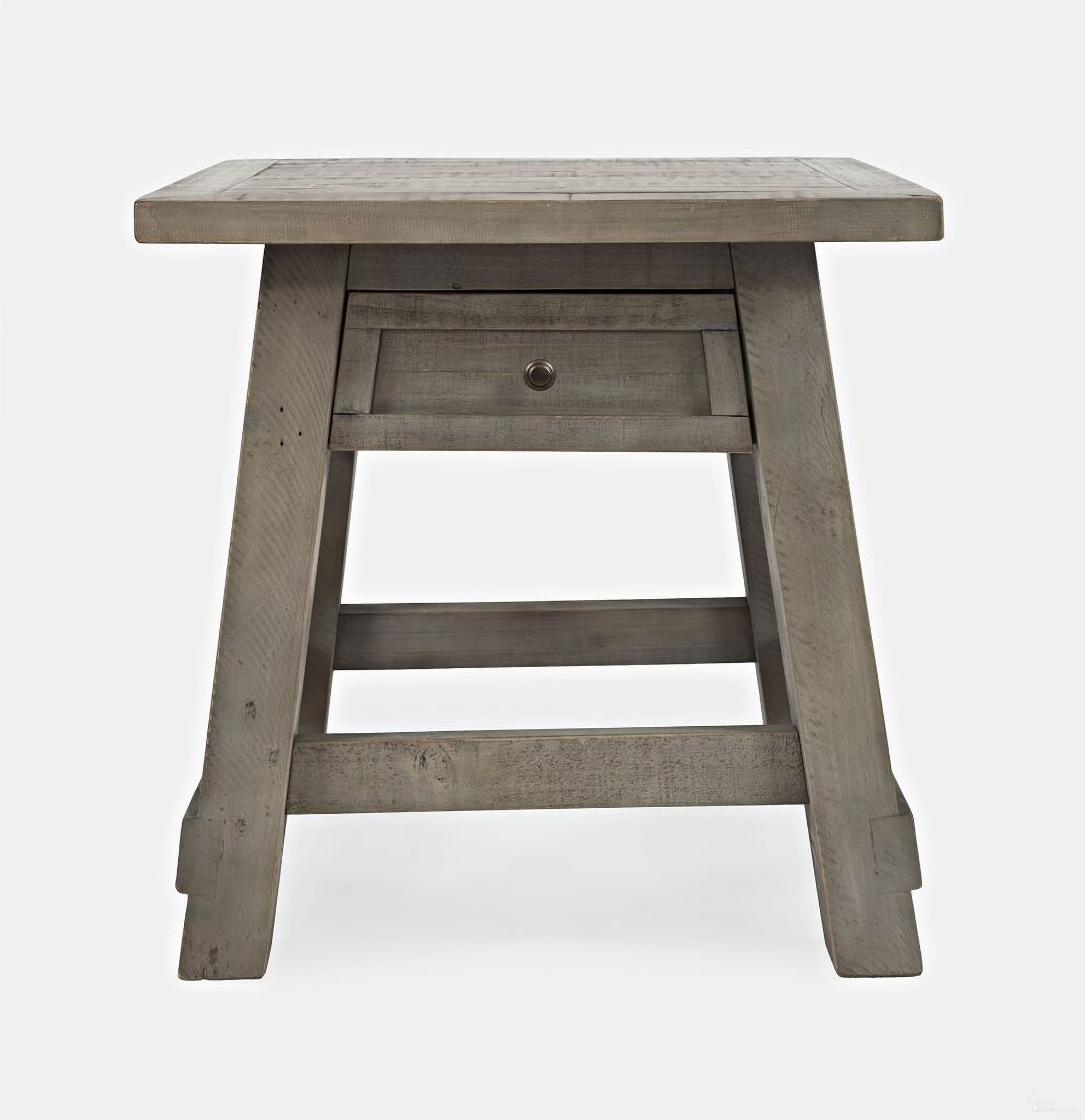 The appearance of Outer Banks USB Charging End Table In Driftwood designed by Jofran in the transitional interior design. This driftwood piece of furniture was selected by 1StopBedrooms from Outer Banks Collection to add a touch of cosiness and style into your home. Sku: 1840-3. Material: Pine.