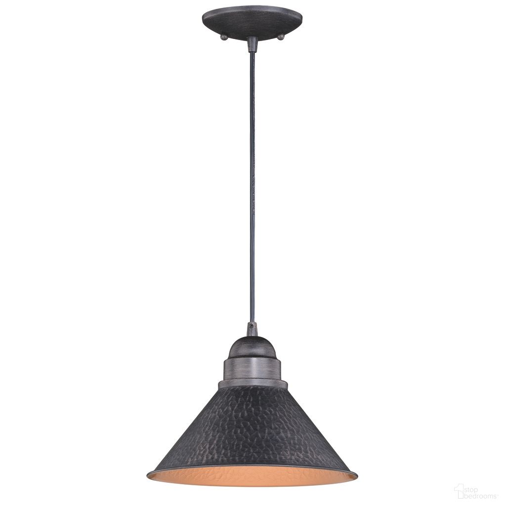 The appearance of Outland 10 Inch Outdoor Pendant Light In Aged Iron and Light Gold designed by Vaxcel in the country / farmhouse interior design. This aged iron/light gold piece of furniture was selected by 1StopBedrooms from Outland Collection to add a touch of cosiness and style into your home. Sku: T0349. Material: Steel.