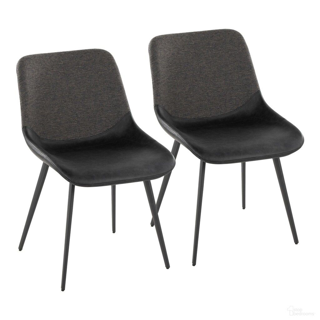 The appearance of Outlaw Two tone Chair Set of 2 In Black and Grey designed by Lumisource in the industrial interior design. This black and grey piece of furniture was selected by 1StopBedrooms from Outlaw Collection to add a touch of cosiness and style into your home. Sku: DC-OTLW BKBKGY2. Material: Foam. Chair Type: Side Chair.