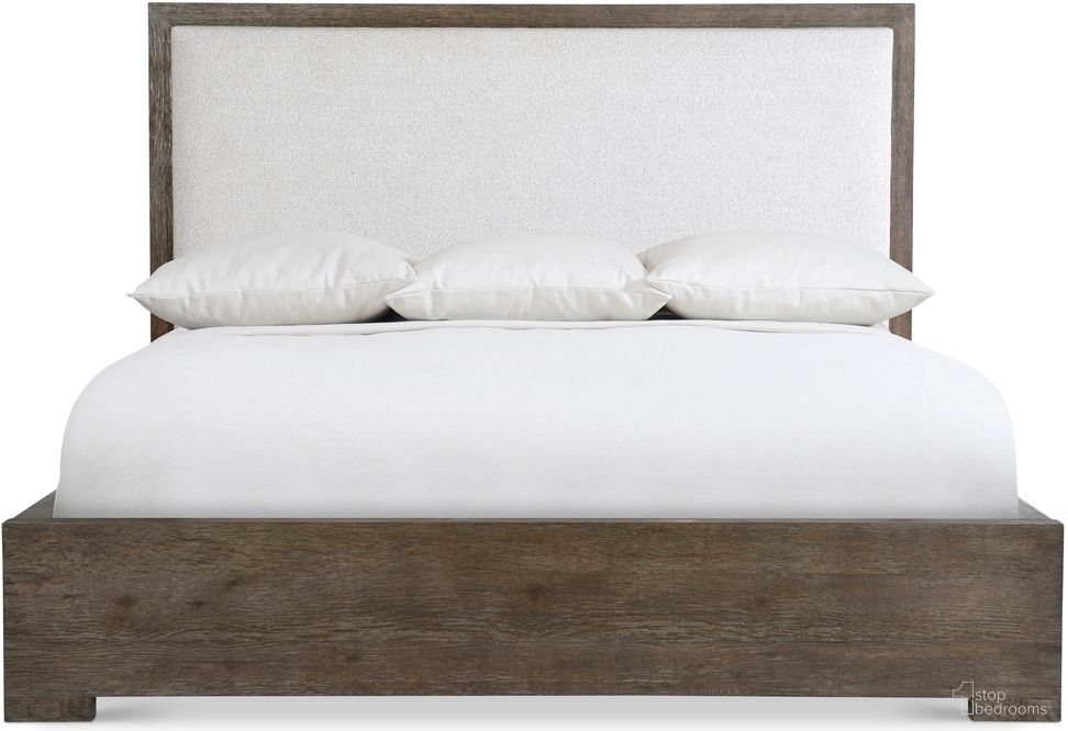 The appearance of Outline King Panel Bed In Brown Boucle designed by Bernhardt in the modern / contemporary interior design. This brown boucle piece of furniture was selected by 1StopBedrooms from Outline Collection to add a touch of cosiness and style into your home. Sku: 360FR03;360H03. Bed Type: Panel Bed. Material: Wood. Bed Size: King.