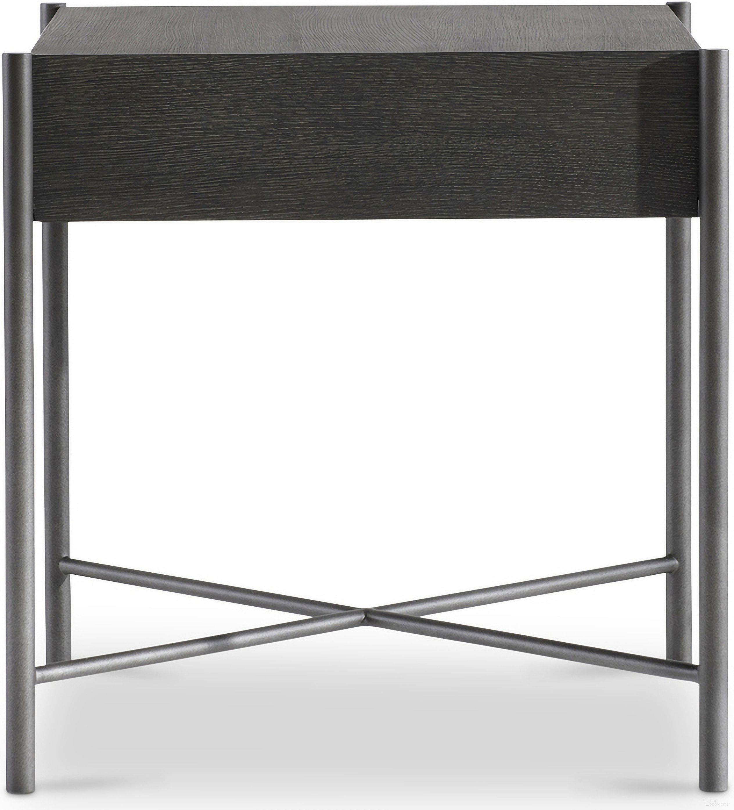 The appearance of Outline Side Table In Charcoal designed by Bernhardt in the modern / contemporary interior design. This charcoal piece of furniture was selected by 1StopBedrooms from Outline Collection to add a touch of cosiness and style into your home. Sku: 360126. Material: Wood.