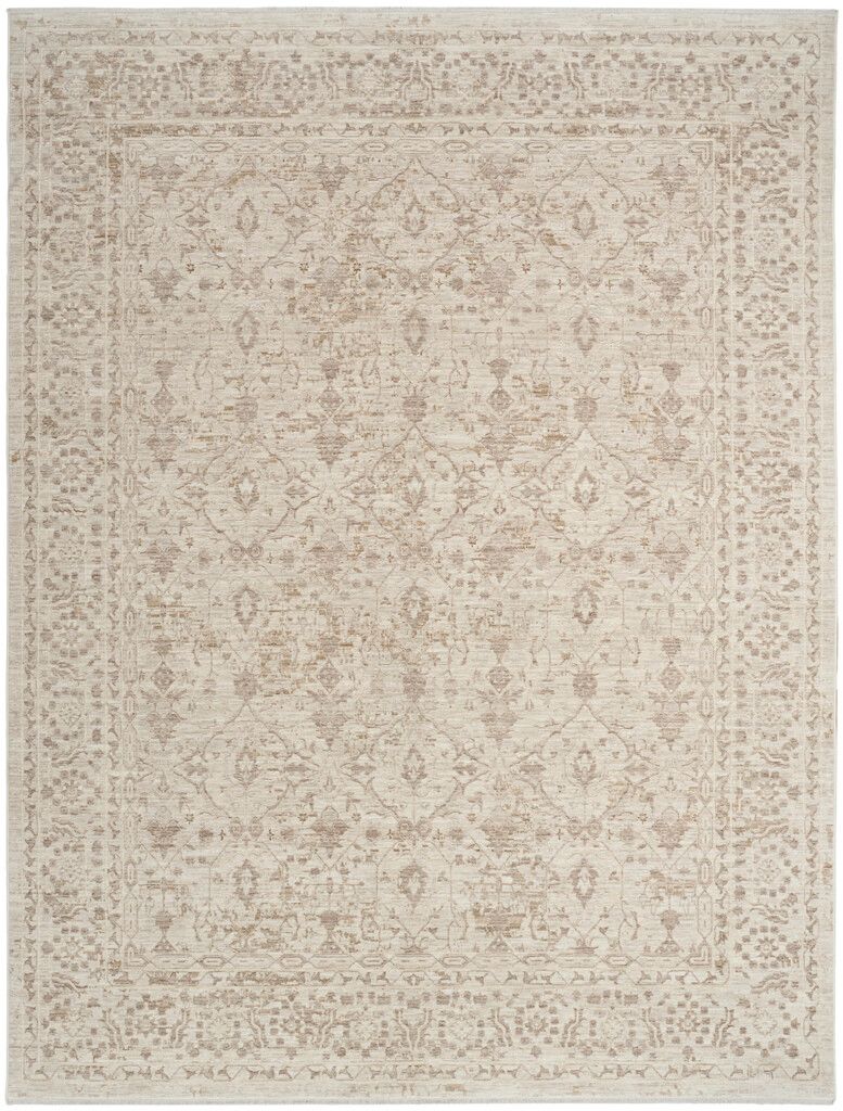 The appearance of Outlines Vintage 9' x 12' Vintage Indoor Rug In Ivory Grey designed by Nourison in the rustic / southwestern interior design. This ivory grey piece of furniture was selected by 1StopBedrooms from Outlines Collection to add a touch of cosiness and style into your home. Sku: 841491153857. Material: Polyester.
