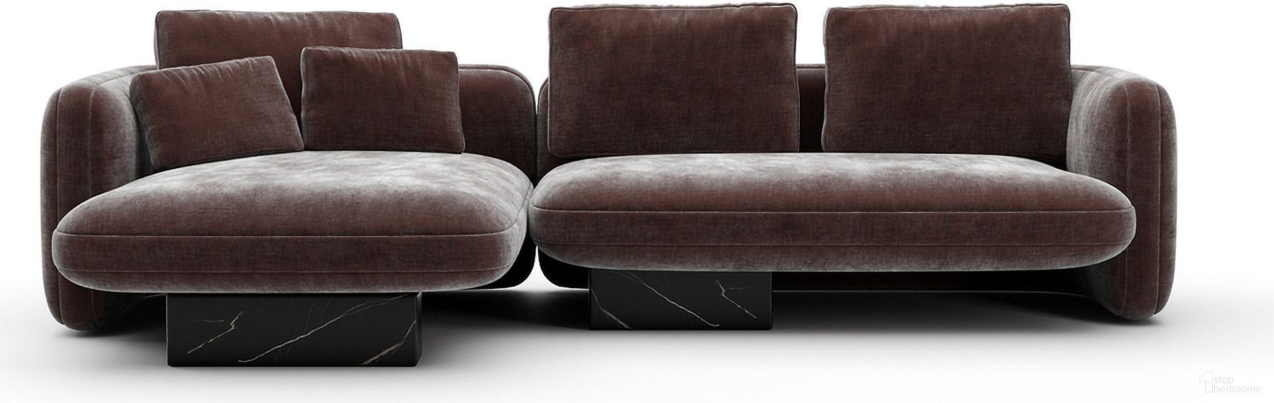 The appearance of Overlap Left Chaise Sectional Small In Brown designed by Caracole in the modern / contemporary interior design. This brown piece of furniture was selected by 1StopBedrooms from Overlap Collection to add a touch of cosiness and style into your home. Sku: UPH-425V-LH5-A;UPH-425V-RL5-A. Material: Stone.