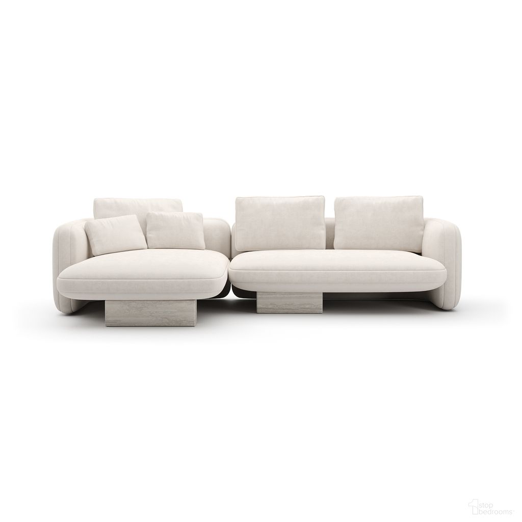 Overlap Left Chaise Sectional Small In Cream