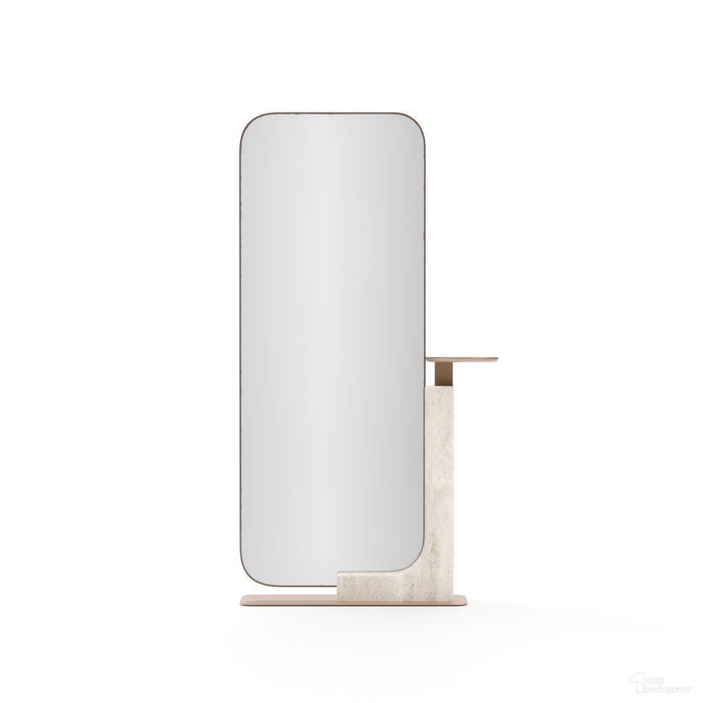 Overlap Light Floor Mirror In Clear