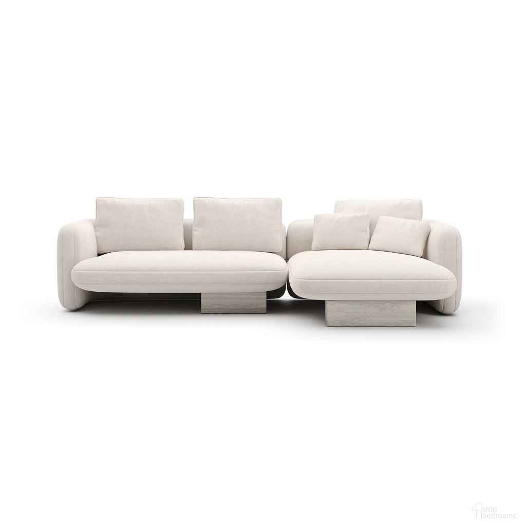 Overlap Right Chaise Sectional Small In Cream