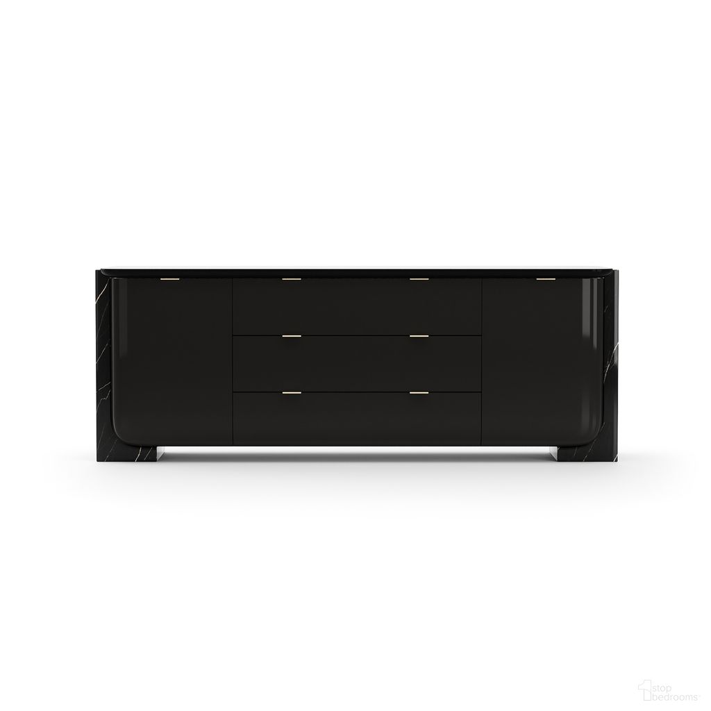 The appearance of Overlap Sideboard Dark In Black designed by Caracole in the modern / contemporary interior design. This black piece of furniture was selected by 1StopBedrooms from Overlap Collection to add a touch of cosiness and style into your home. Sku: CLA-425V-254. Material: Wood.