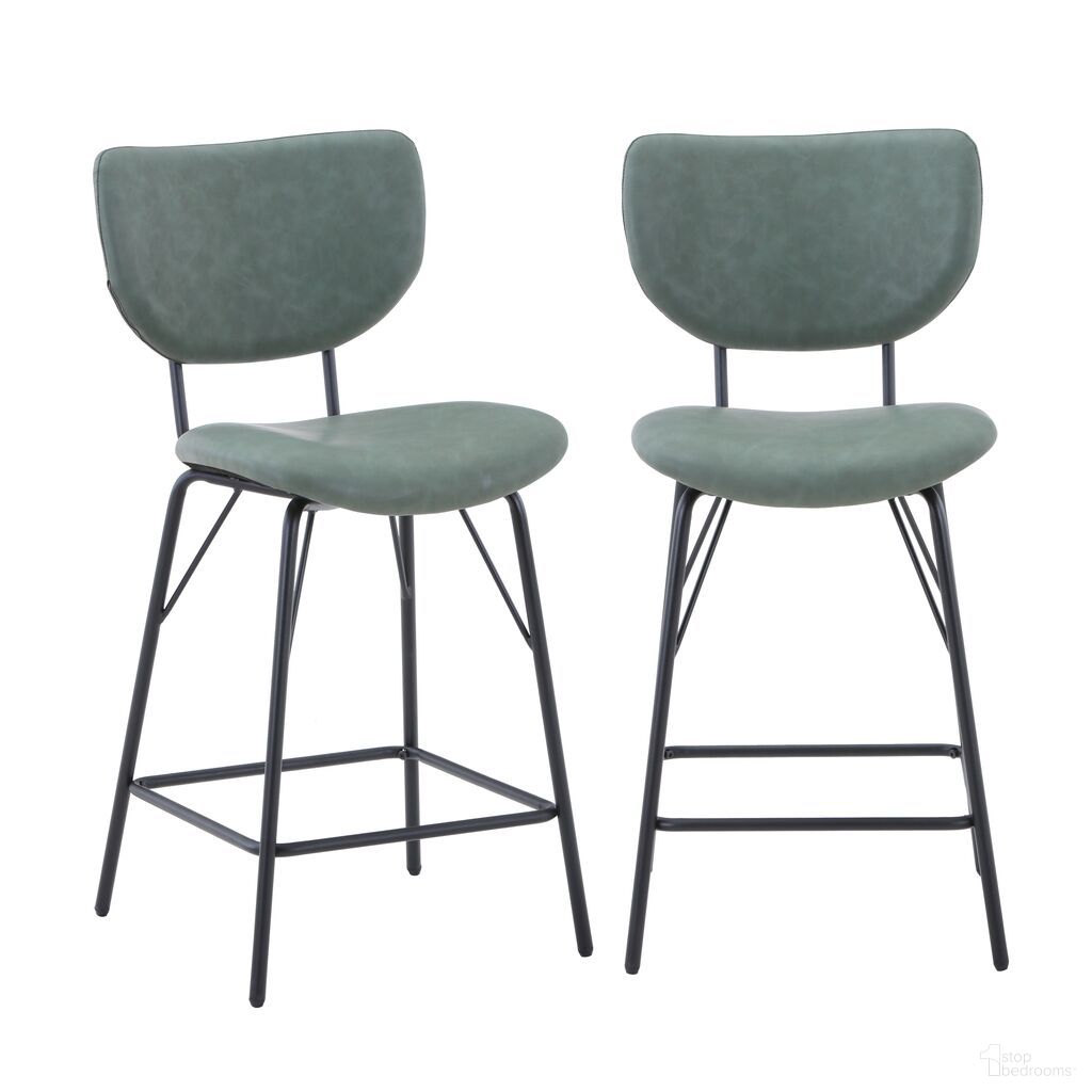 The appearance of Owen Split Back Upholstered Counter Height Barstool Set of 2 In Jade designed by Jofran in the modern / contemporary interior design. This jade piece of furniture was selected by 1StopBedrooms from Owen Collection to add a touch of cosiness and style into your home. Sku: 2271-OWENSTJD. Material: Iron.