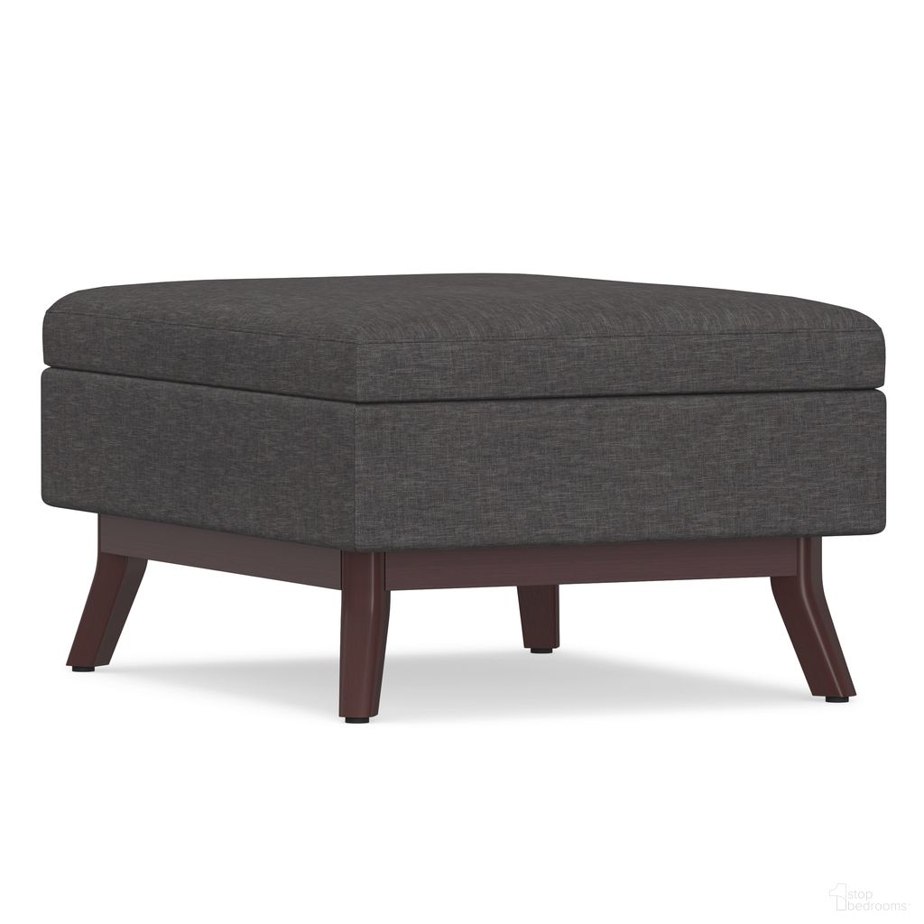 The appearance of Owen Linen Look Fabric Coffee Table Storage Ottoman In Slate Grey designed by Simpli Home in the transitional interior design. This slate grey piece of furniture was selected by 1StopBedrooms from Owen Collection to add a touch of cosiness and style into your home. Sku: AXCOT267S-SGL. Material: Linen.