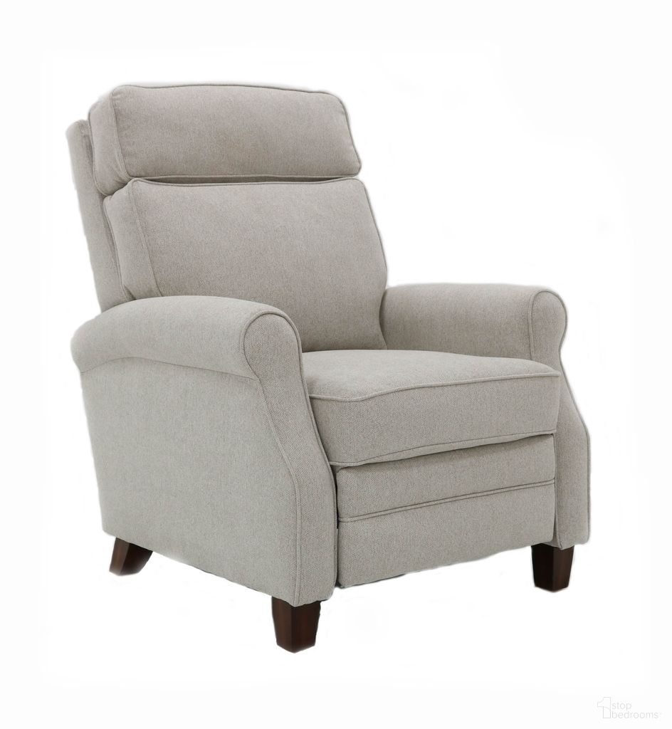 The appearance of Owen Push Thru The Arms Recliner In Chateau Gray designed by BarcaLounger in the transitional interior design. This chateau gray piece of furniture was selected by 1StopBedrooms from Owen Collection to add a touch of cosiness and style into your home. Sku: 71522111892. Material: Fabric.