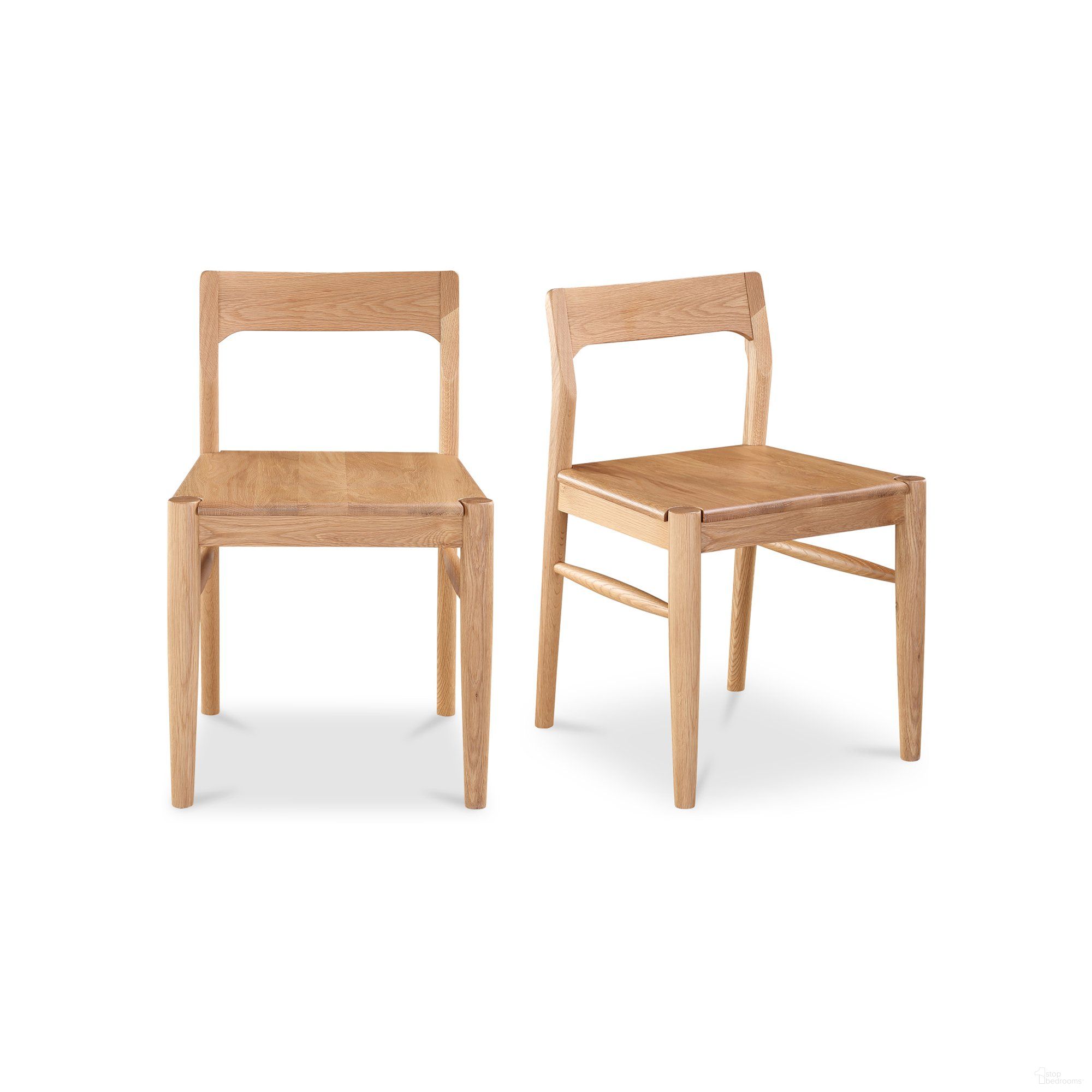 The appearance of Owing Dining Chair Set Of 2 In Oak designed by Moes Home in the transitional interior design. This oak piece of furniture was selected by 1StopBedrooms from Owing Collection to add a touch of cosiness and style into your home. Sku: BC-1123-24. Material: Wood. Chair Type: Side Chair.