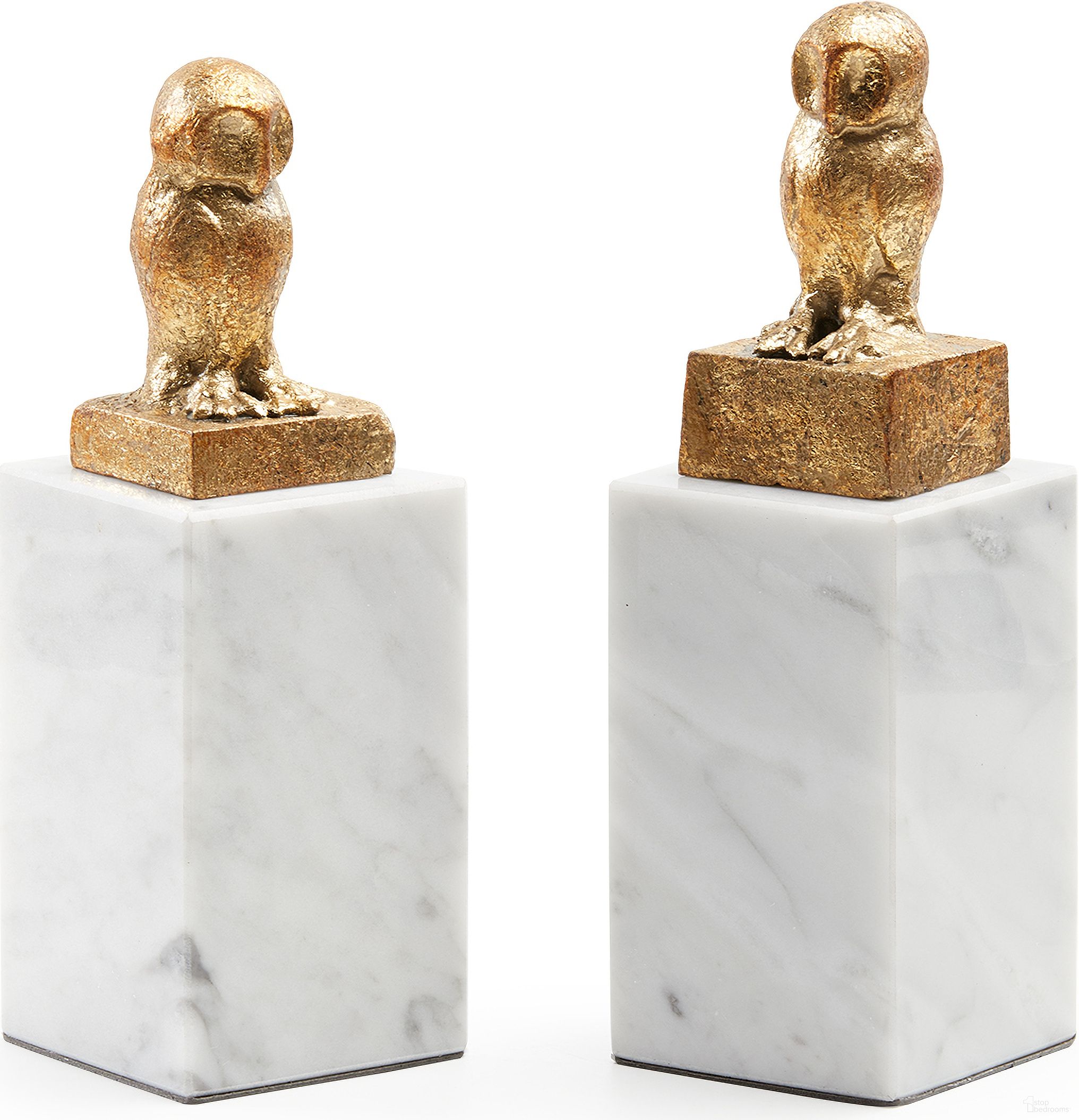 Owl Statue In Gold Leaf by Villa & House 1StopBedrooms