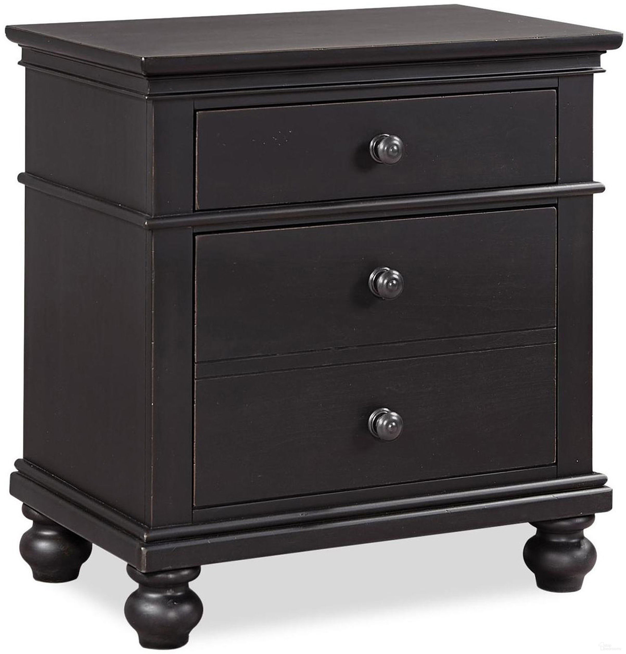 The appearance of Oxford 2 Drawer Nightstand In Black designed by Aspenhome in the traditional interior design. This black piece of furniture was selected by 1StopBedrooms from Oxford Collection to add a touch of cosiness and style into your home. Sku: I07-450-BLK-1. Material: Wood.