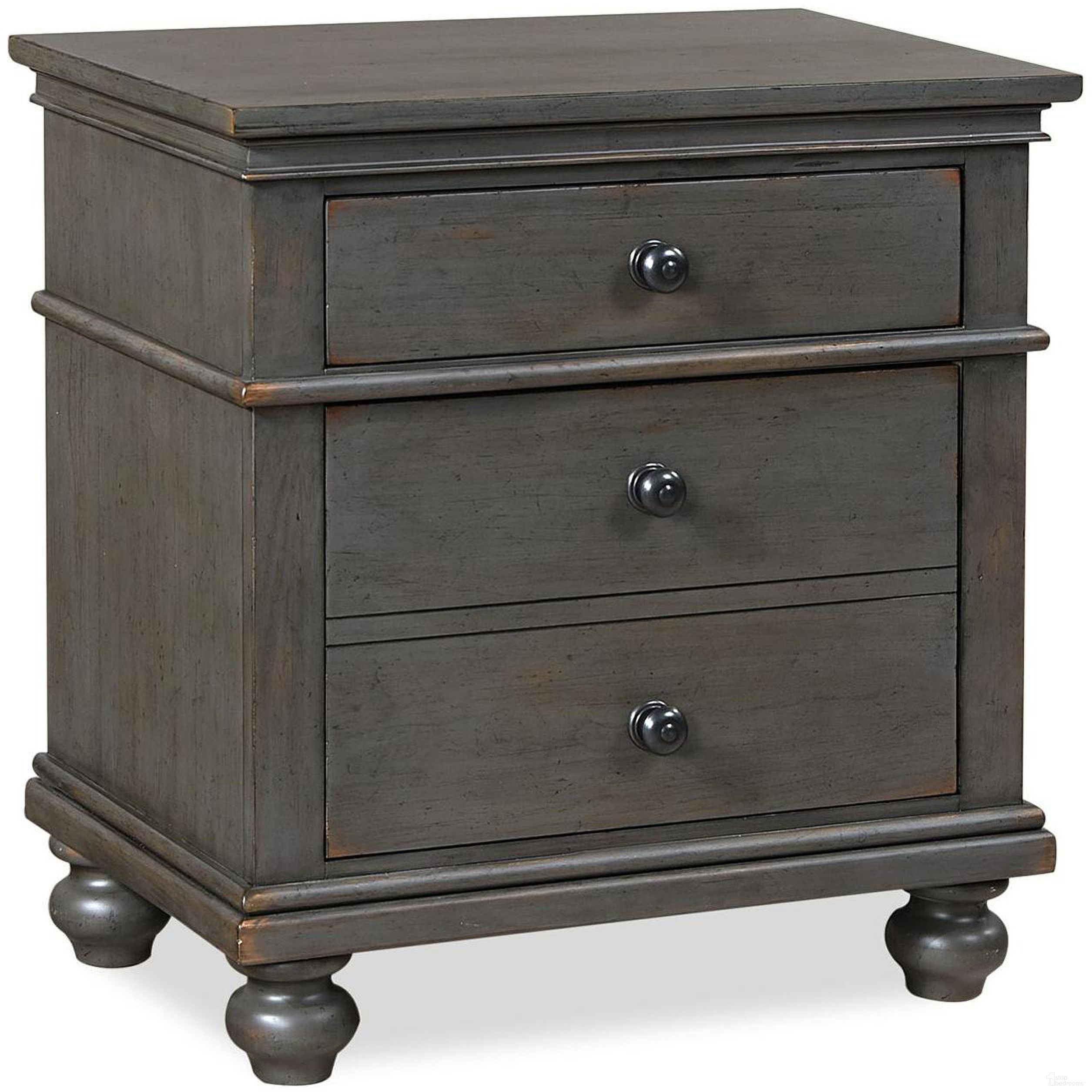 Oxford 2 Drawer Nightstand In Peppercorn
