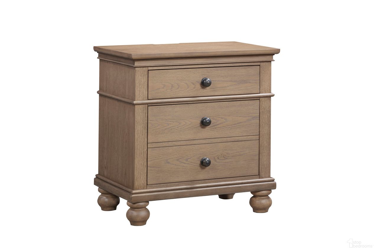 The appearance of Oxford 2 Drawer Nightstand In Tan designed by Aspenhome in the traditional interior design. This tan piece of furniture  was selected by 1StopBedrooms from Oxford Collection to add a touch of cosiness and style into your home. Sku: I07-450-TAN-2. Material: Wood.