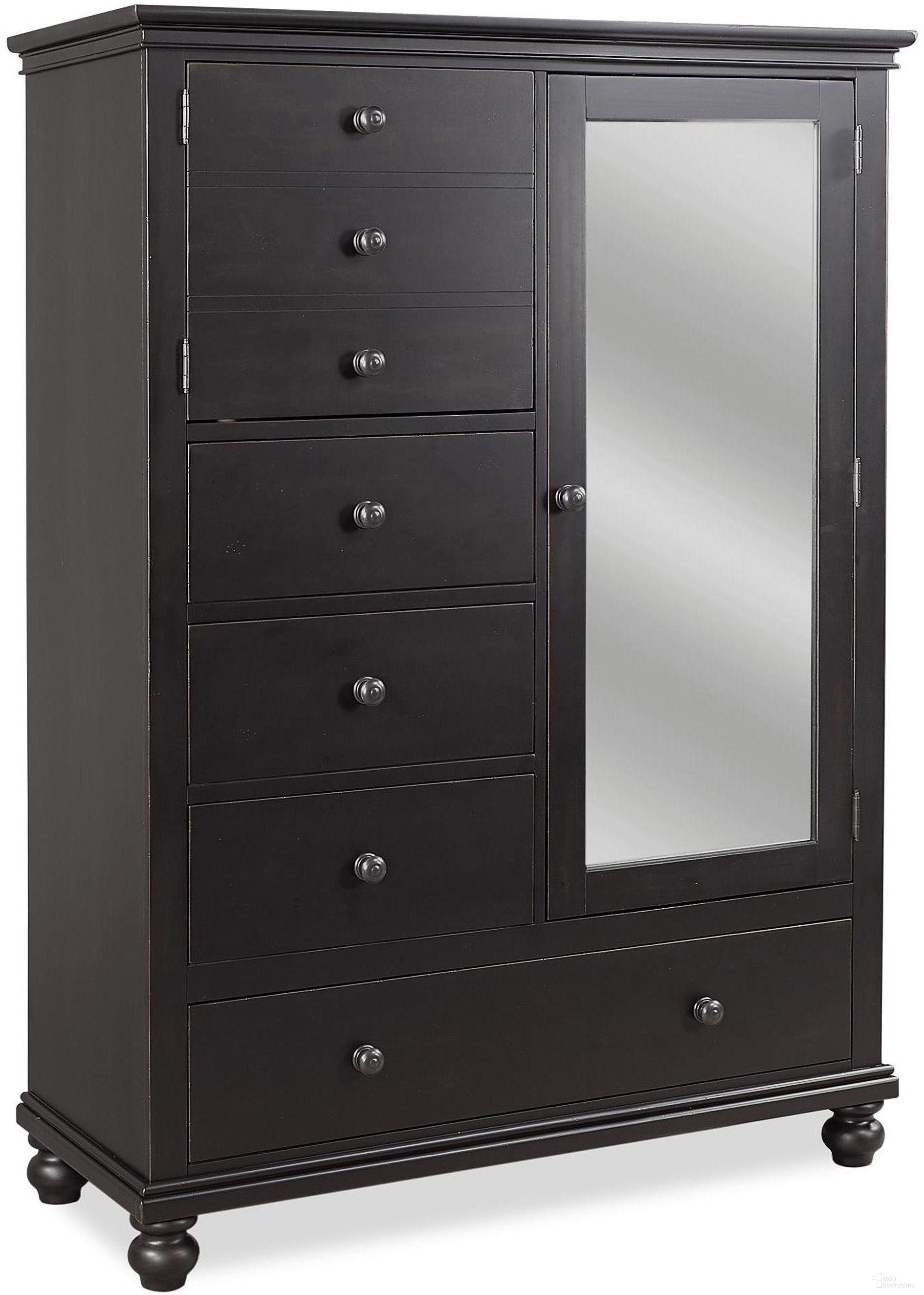 The appearance of Oxford Chiffarobe In Black designed by Aspenhome in the traditional interior design. This black piece of furniture  was selected by 1StopBedrooms from Oxford Collection to add a touch of cosiness and style into your home. Sku: I07-459-BLK-1. Material: Wood.