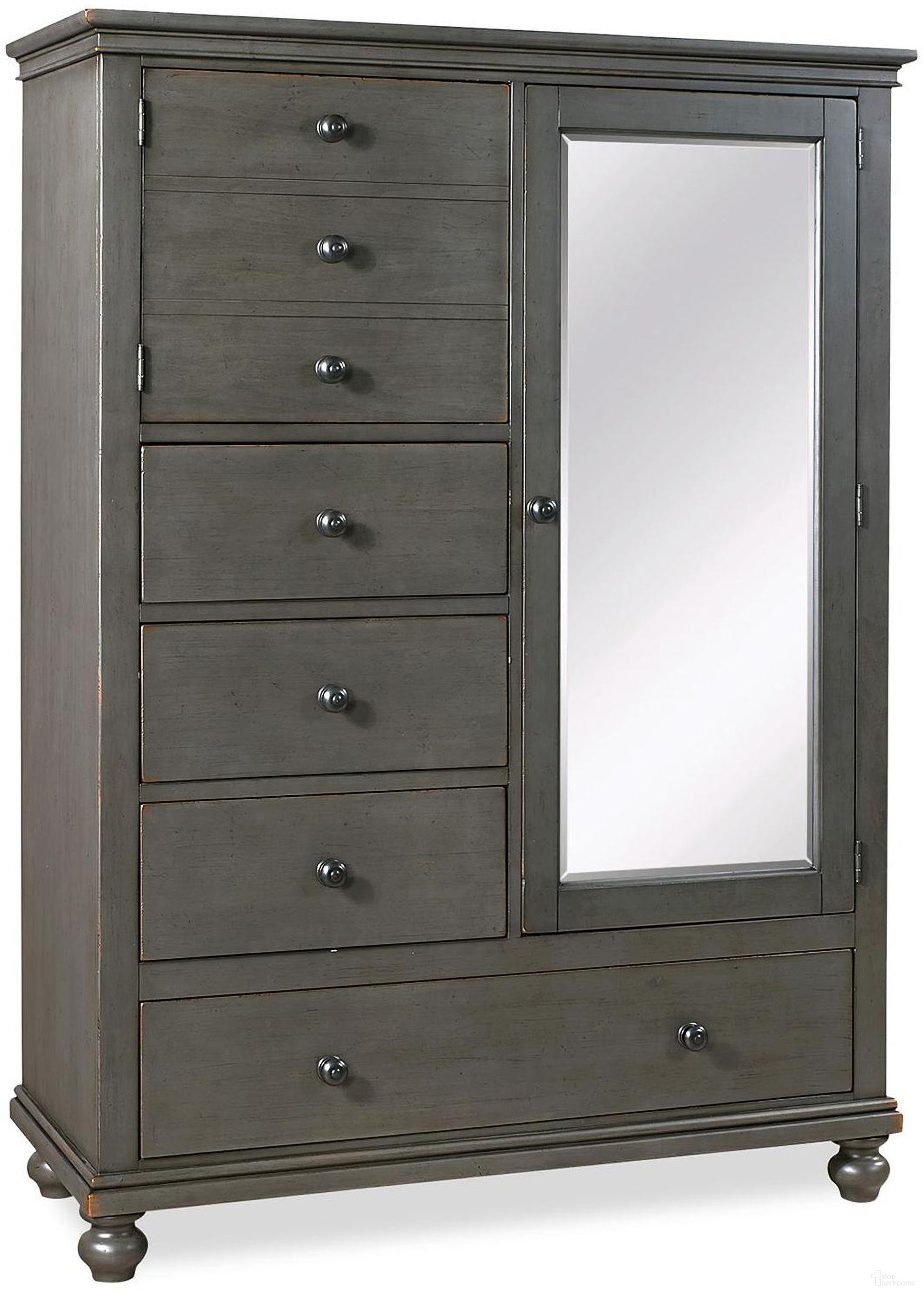 The appearance of Oxford Chiffarobe In Peppercorn designed by Aspenhome in the traditional interior design. This peppercorn piece of furniture was selected by 1StopBedrooms from Oxford Collection to add a touch of cosiness and style into your home. Sku: I07-459-PEP-1. Material: Wood.