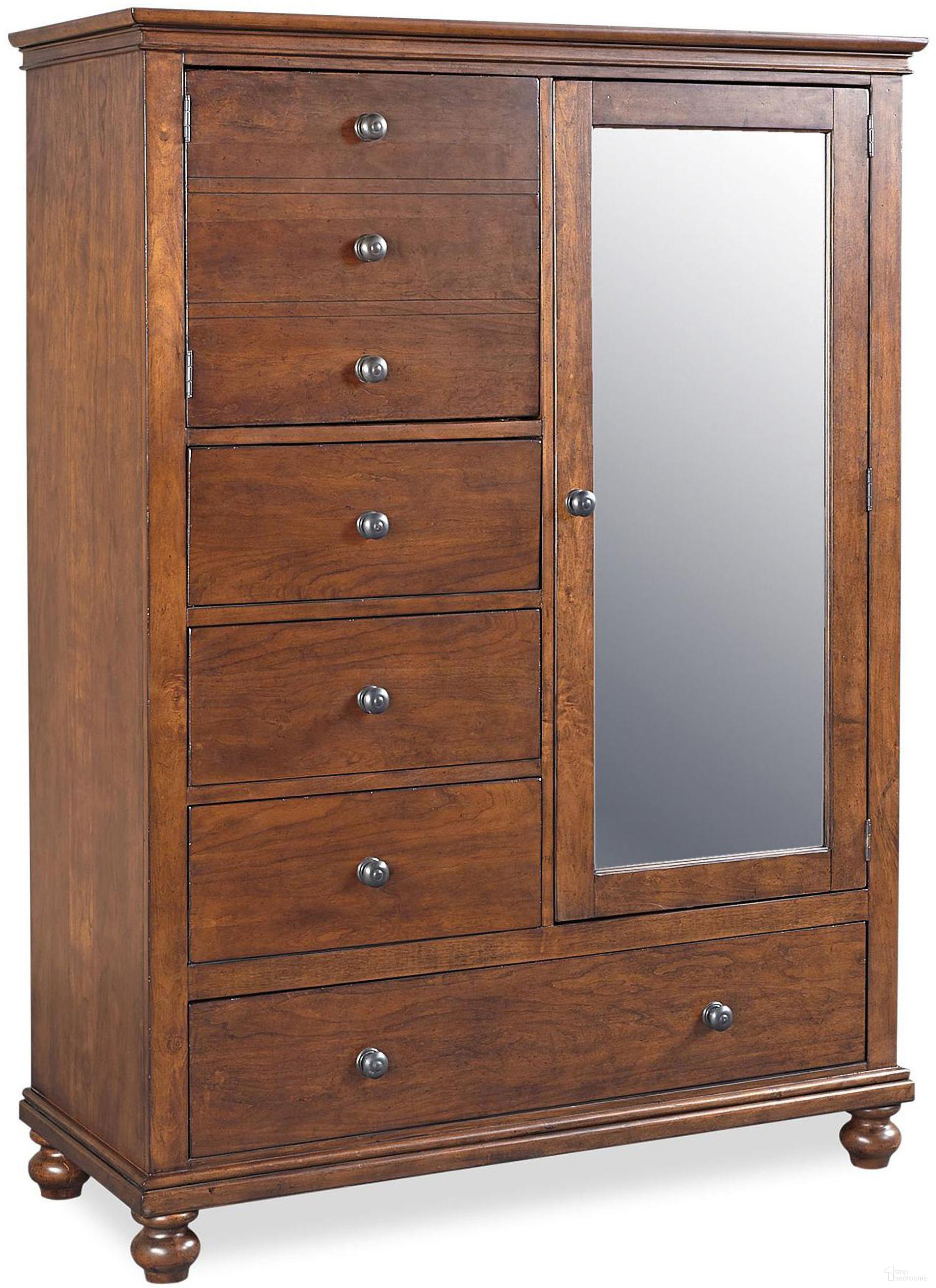 The appearance of Oxford Chiffarobe In Whiskey Brown designed by Aspenhome in the traditional interior design. This whiskey brown piece of furniture was selected by 1StopBedrooms from Oxford Collection to add a touch of cosiness and style into your home. Sku: I07-459-WBR-1. Material: Wood.