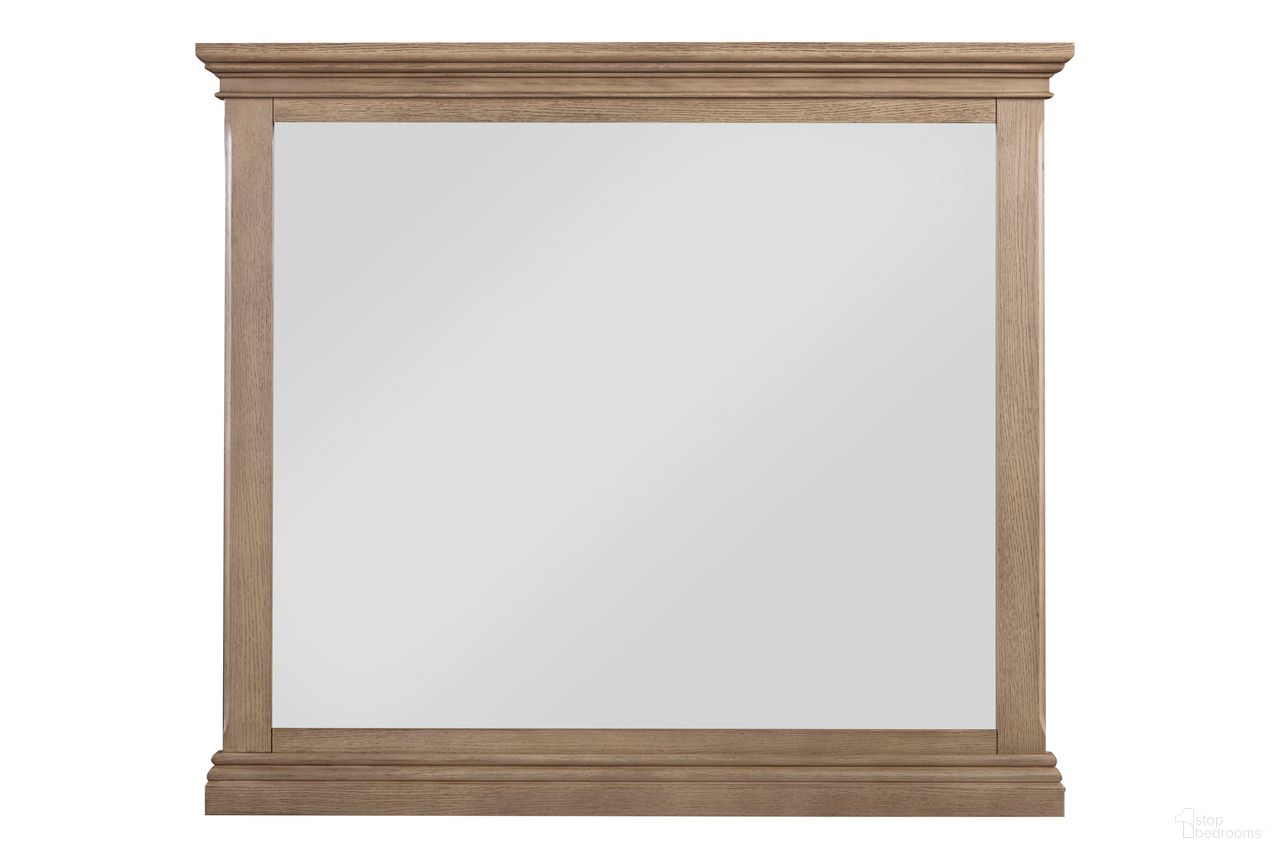 The appearance of Oxford Landscape Mirror In Tan designed by Aspenhome in the traditional interior design. This tan piece of furniture was selected by 1StopBedrooms from Oxford Collection to add a touch of cosiness and style into your home. Sku: I07-462-TAN-1. Material: Wood.