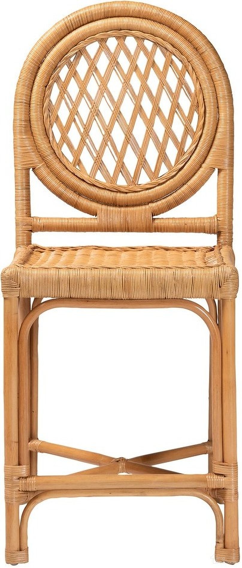 Oxford Natural Rattan Counter Stool In Light Honey