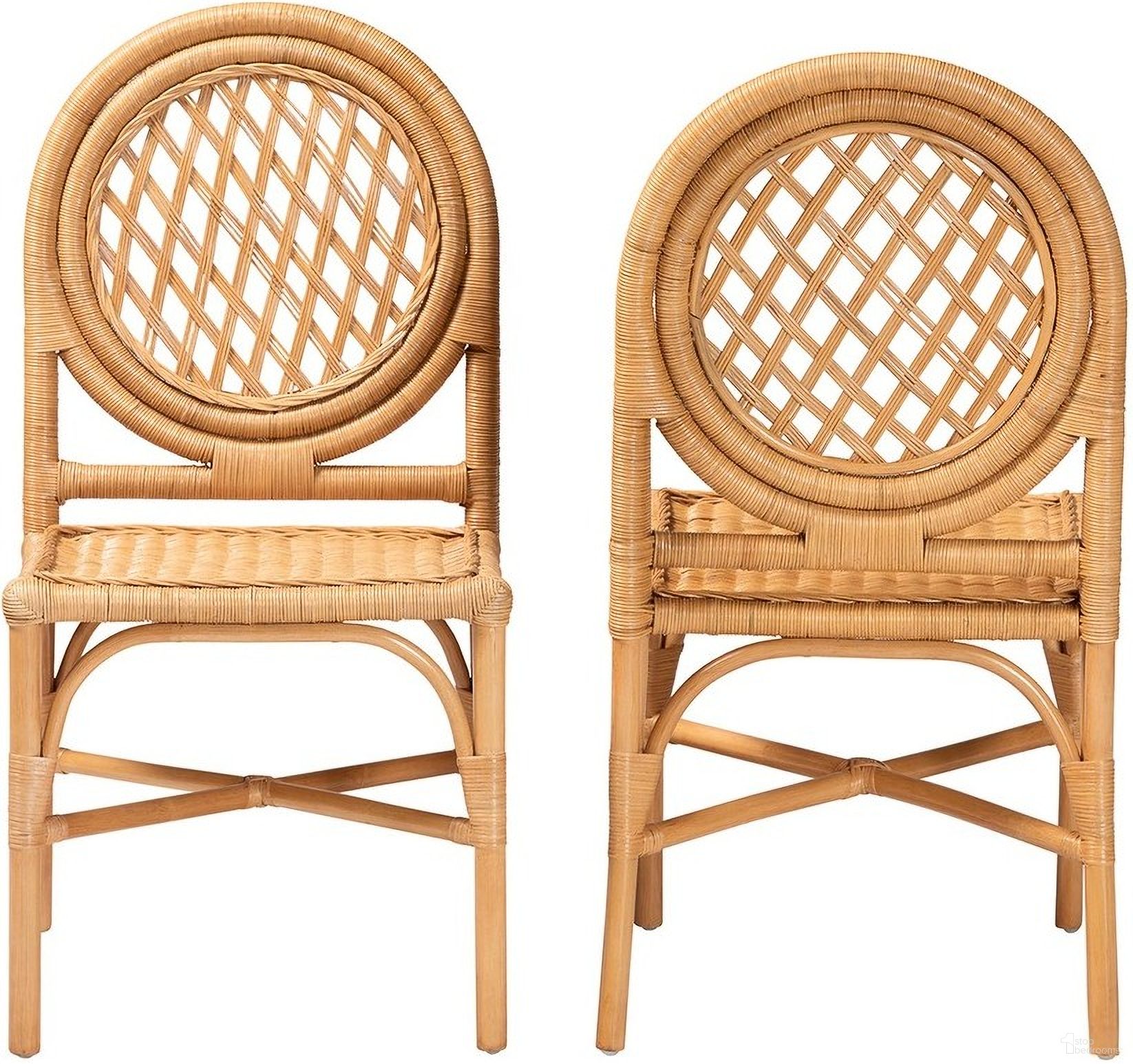 The appearance of Oxford Natural Rattan Dining Chair Set of 2 In Light Honey designed by Baxton Studio in the bohemian interior design. This light honey piece of furniture was selected by 1StopBedrooms from Oxford Collection to add a touch of cosiness and style into your home. Sku: Oxford-Light Honey Rattan-DC. Material: Natural Rattan. Chair Type: Side Chair.
