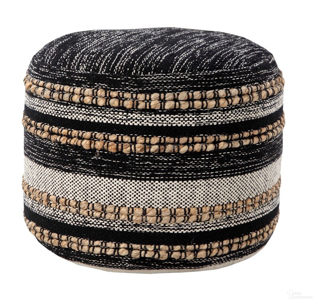 The appearance of Oxtra Striped Hand-Woven Cotton Blend Ottoman Pouf In Black and White designed by Rajani Home in the modern / contemporary interior design. This black/white piece of furniture was selected by 1StopBedrooms from Bova Collection to add a touch of cosiness and style into your home. Sku: 8C251208G49348. Material: Cotton.