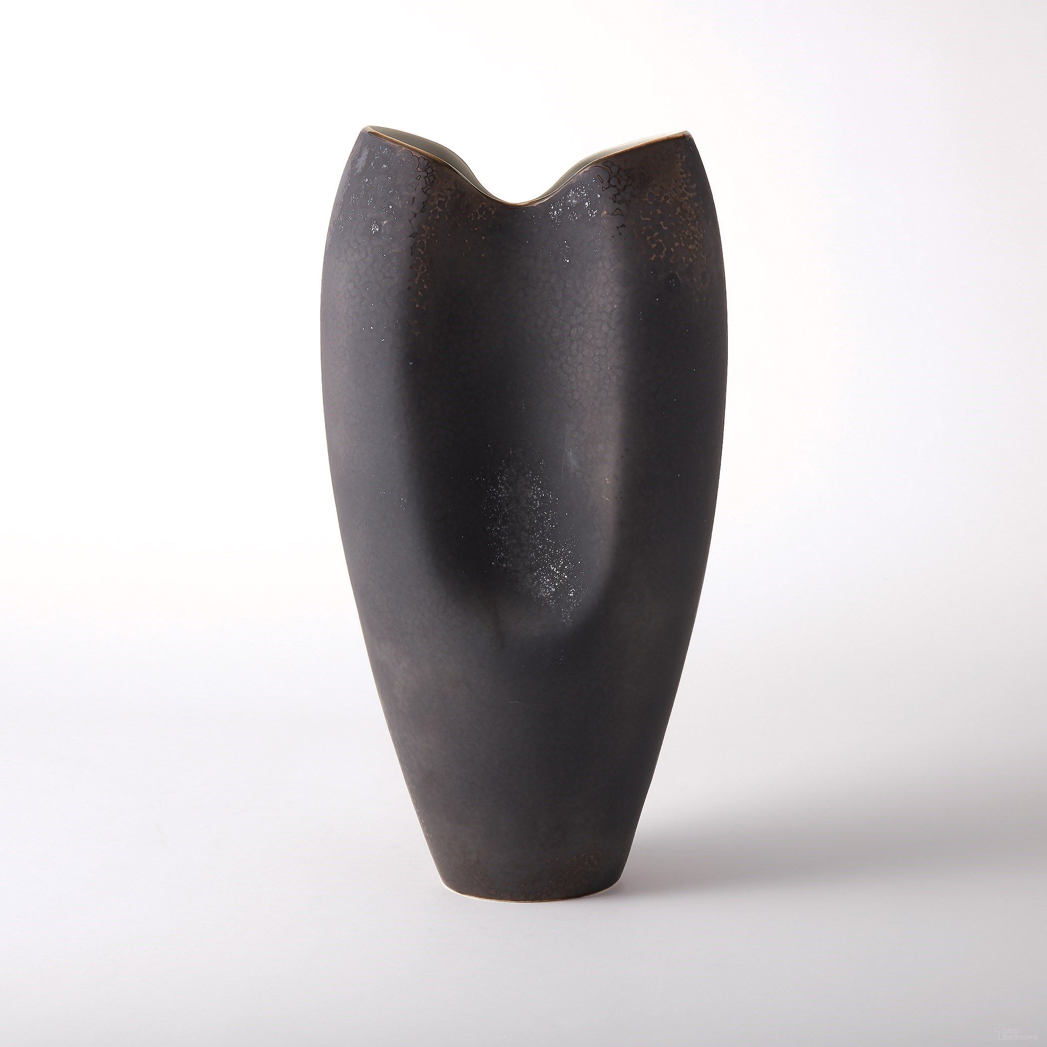 Oxus Pinched Large Vase In Black