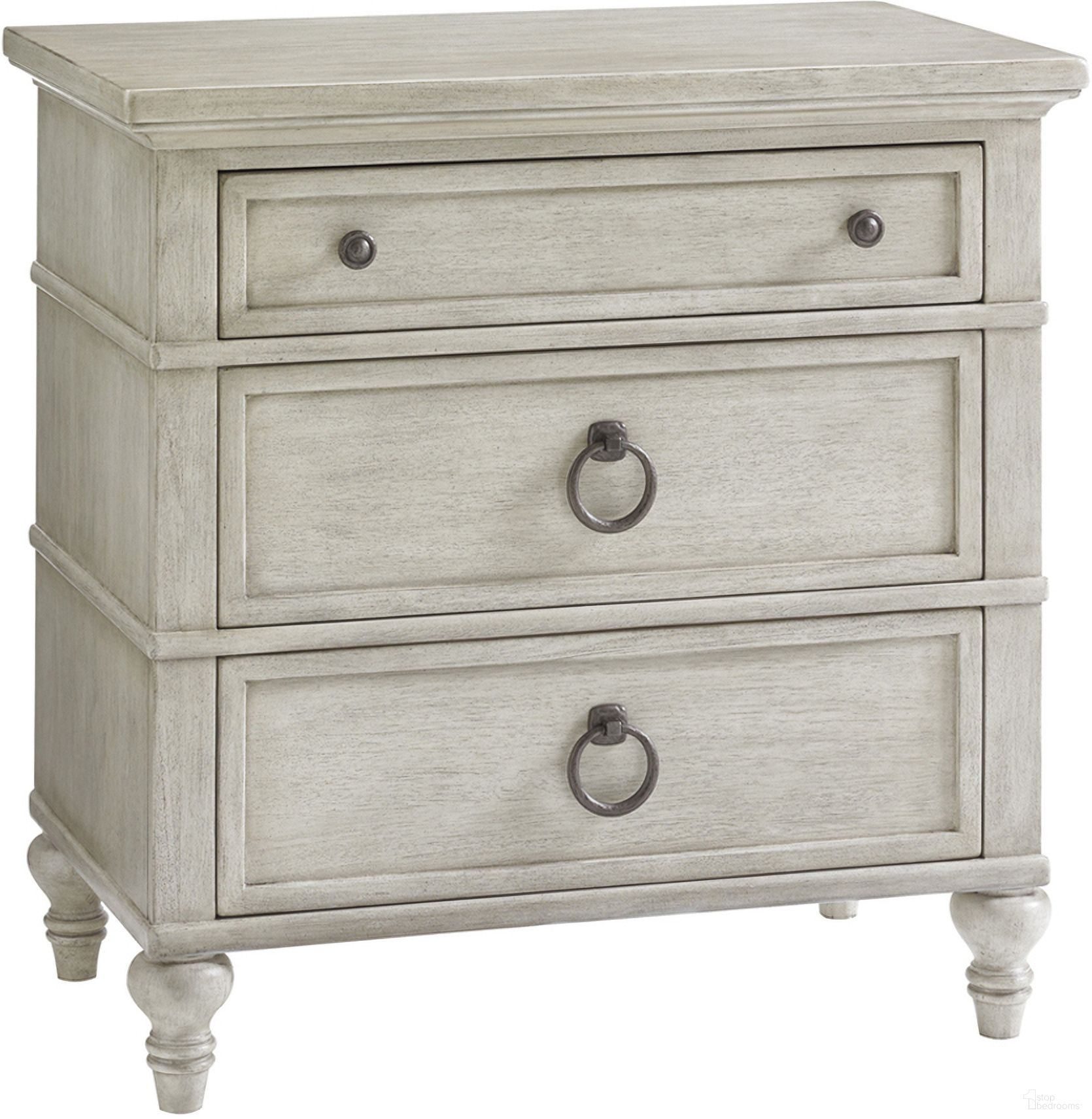 The appearance of Oyster Bay Cedarhurst Nightstand designed by Lexington in the transitional interior design. This oyster piece of furniture was selected by 1StopBedrooms from Oyster Bay Collection to add a touch of cosiness and style into your home. Sku: 714-621. Material: Wood.