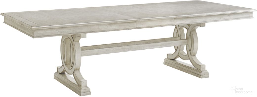 The appearance of Oyster Bay Montauk Rectangular Dining Table designed by Lexington in the transitional interior design. This oyster piece of furniture was selected by 1StopBedrooms from Oyster Bay Collection to add a touch of cosiness and style into your home. Sku: 714-876. Table Base Style: Trestle. Material: Wood. Table Top Shape: Rectangular. Size: 46" x 88".