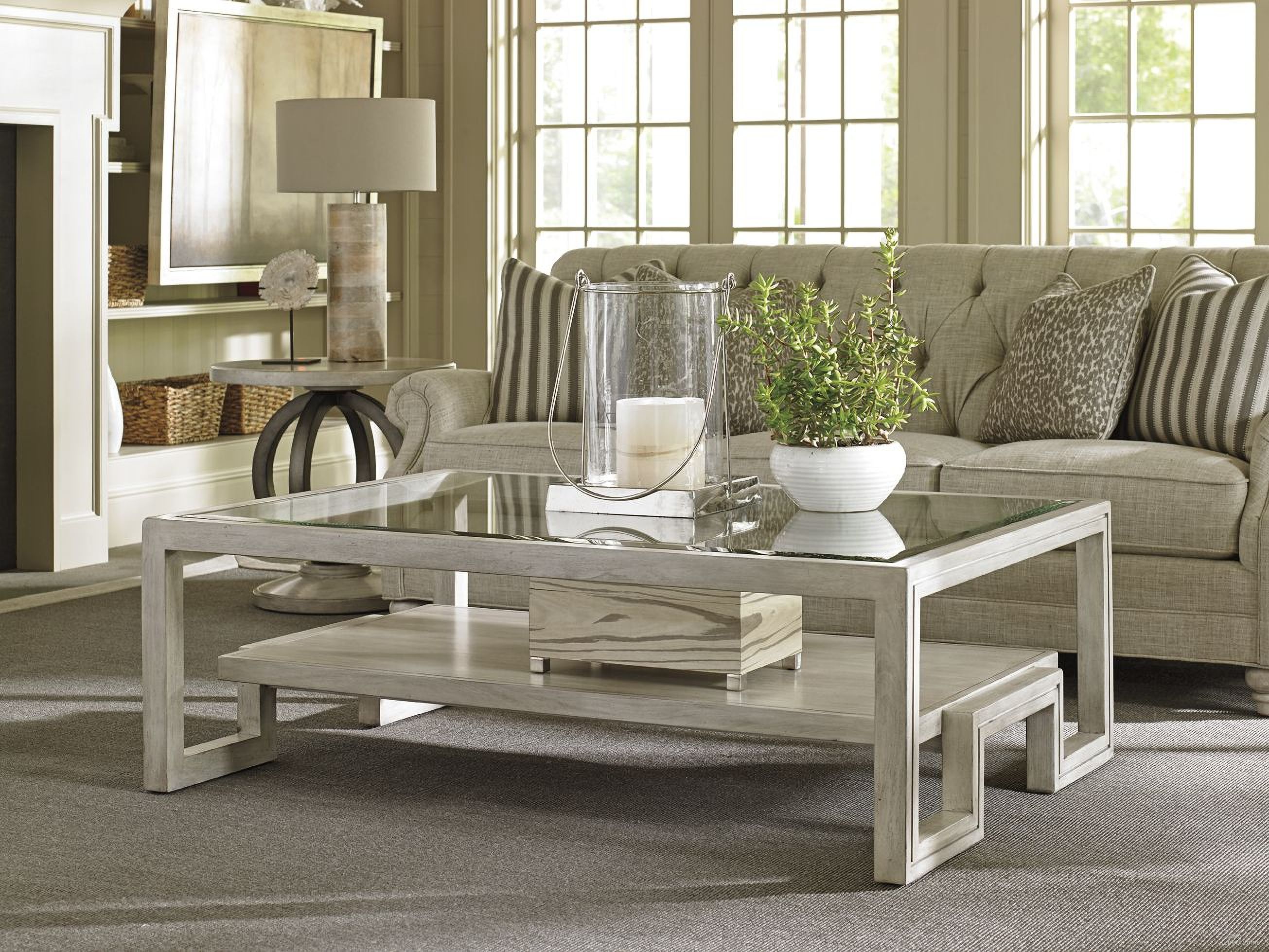 The appearance of Oyster Bay Saddlebrook Occasional Table Set designed by Lexington in the transitional interior design. This oyster piece of furniture was selected by 1StopBedrooms from Oyster Bay Collection to add a touch of cosiness and style into your home. Sku: 714-943;714-953. Material: Wood.