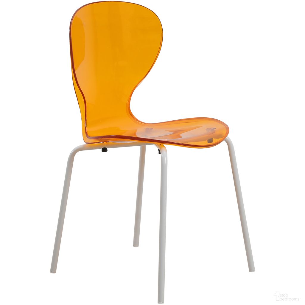 The appearance of Oyster Moderntransparent Side Chair In White Base and Transparent Orange designed by LeisureMod in the modern / contemporary interior design. This orange piece of furniture was selected by 1StopBedrooms from Oyster Collection to add a touch of cosiness and style into your home. Sku: OCW-17TOR. Material: Plastic. Chair Type: Side Chair.