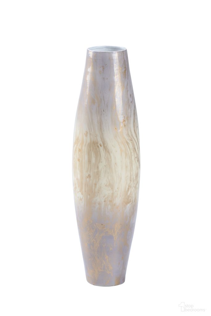 Oyster Swirl Vase Large In Gold