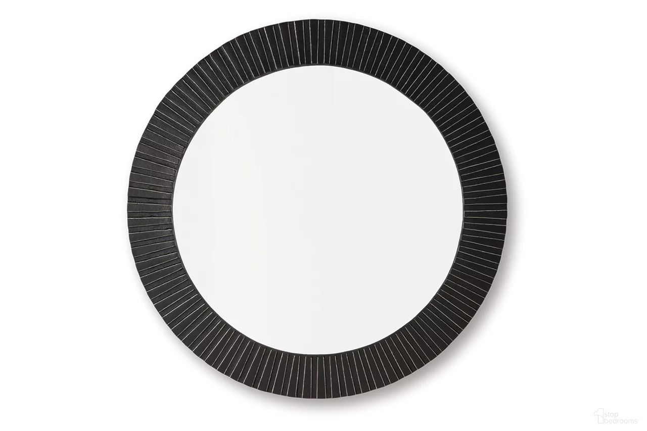The appearance of Ozias Accent Mirror In Black designed by Signature Design by Ashley in the modern / contemporary interior design. This black piece of furniture  was selected by 1StopBedrooms from Ozias Collection to add a touch of cosiness and style into your home. Sku: A8010417.