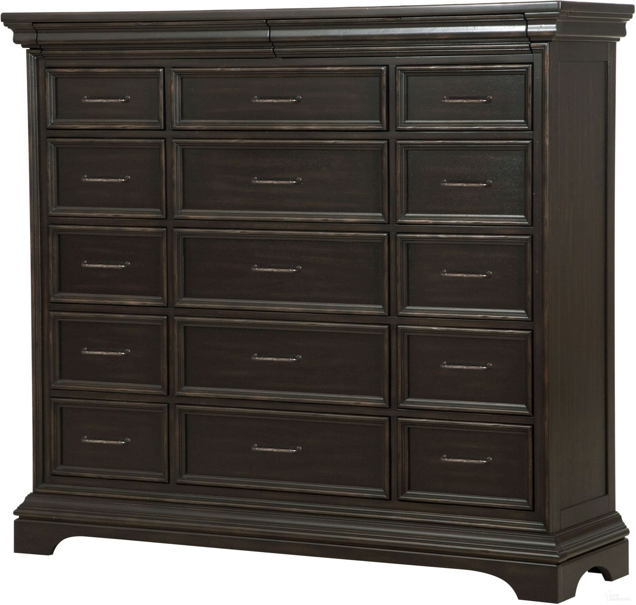 The appearance of Caldwell Brown 17 Drawers Master Chest designed by Pulaski in the traditional interior design. This brown piece of furniture was selected by 1StopBedrooms from Caldwell Collection to add a touch of cosiness and style into your home. Sku: P012127. Material: Wood.