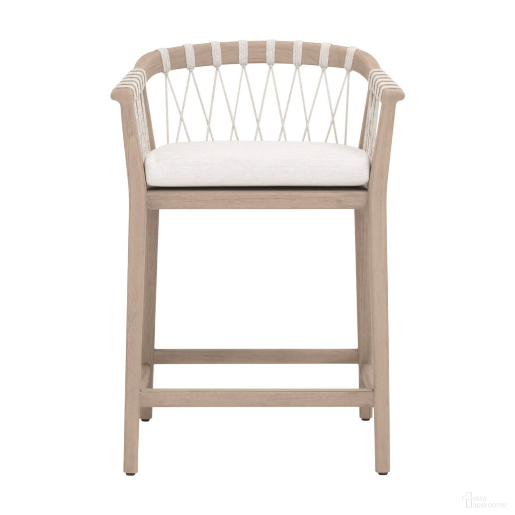 The appearance of Pacific Outdoor Counter Stool In White Speckle and Washed Ever Teak designed by Essentials For Living in the transitional interior design. This white/washed ever teak piece of furniture was selected by 1StopBedrooms from Woven Collection to add a touch of cosiness and style into your home. Sku: 6800CS.WHT/WHT/W-ET. Material: Teak Wood.