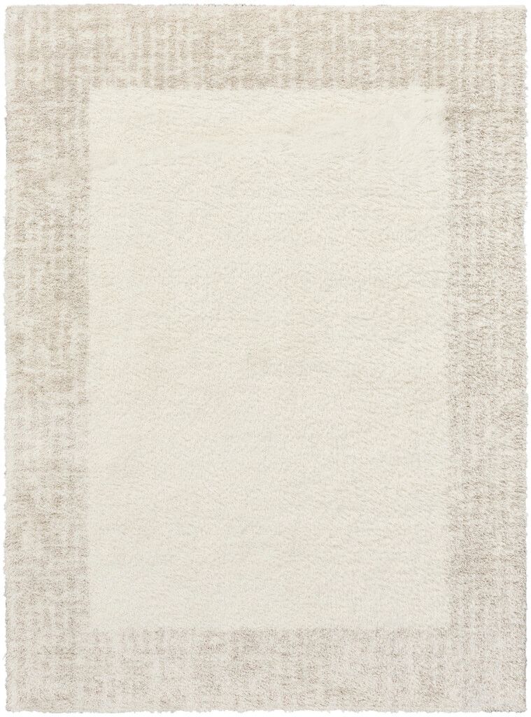 The appearance of Pacific Shag 5'3" x 7'3" Indoor Rug In Ivory Beige designed by Nourison in the transitional interior design. This ivory beige piece of furniture was selected by 1StopBedrooms from Pacific Collection to add a touch of cosiness and style into your home. Sku: 841491148853. Material: Polyester.