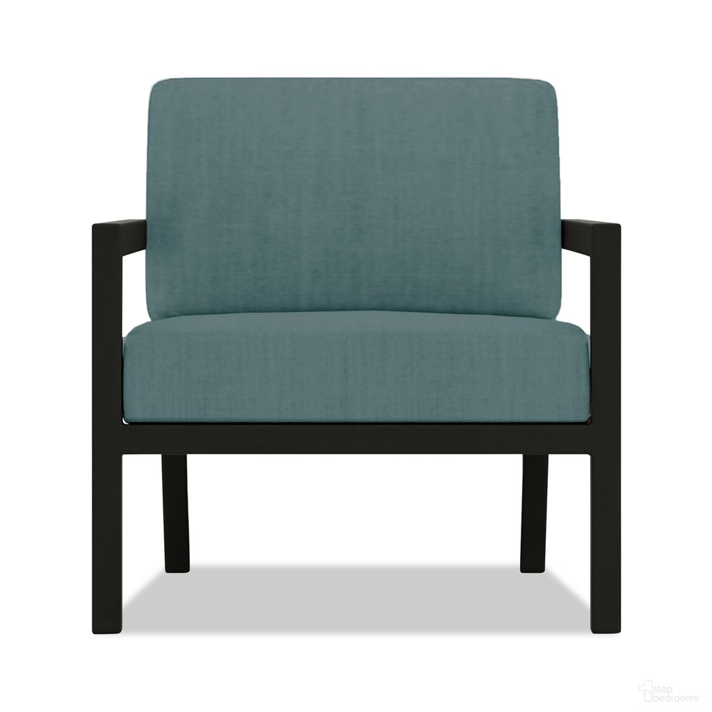 Pacifica Club Chair In Cast Lagoon and Black