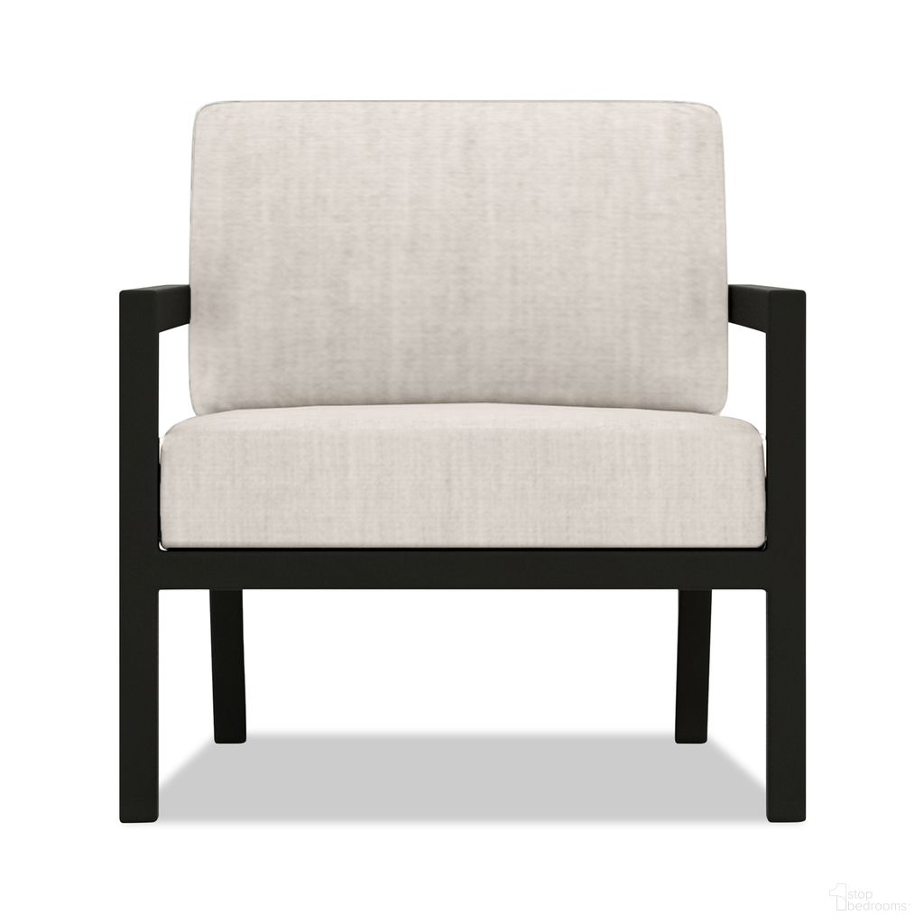 Pacifica Club Chair In Cast Silver and Black