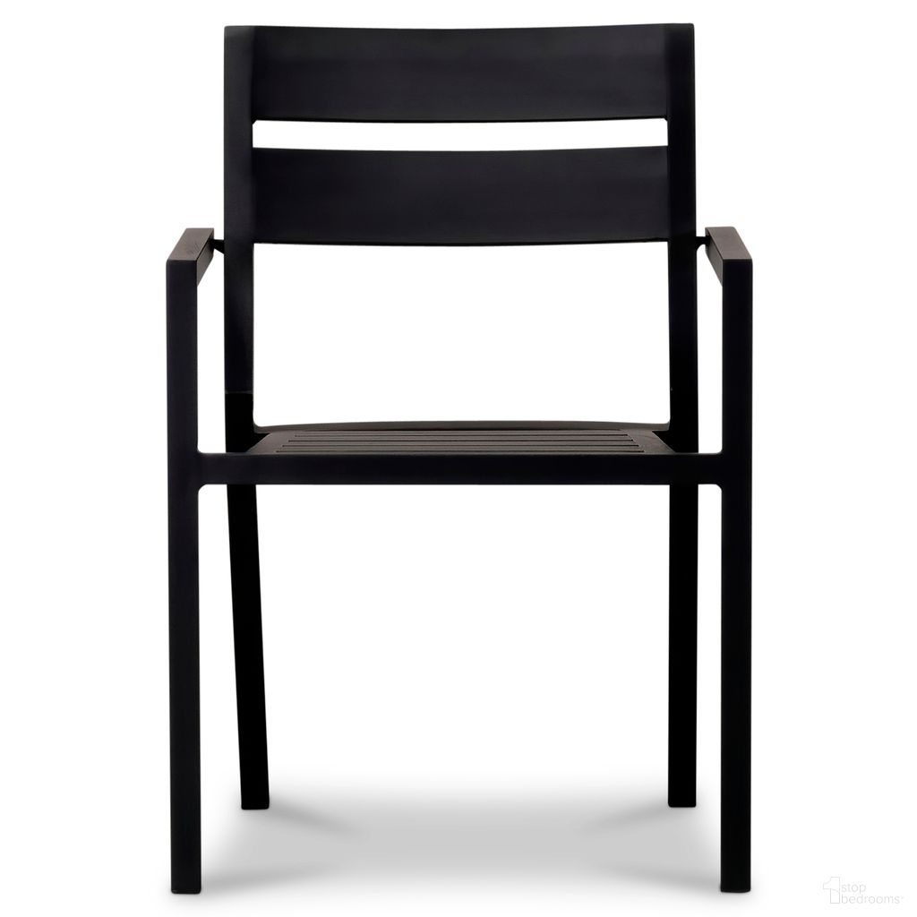 The appearance of Pacifica Dining Arm Chair In Black designed by Harmonia Living in the modern / contemporary interior design. This black piece of furniture was selected by 1StopBedrooms from Pacifica Collection to add a touch of cosiness and style into your home. Sku: HL-PAC-BK-DAC-NC. Material: Aluminum.