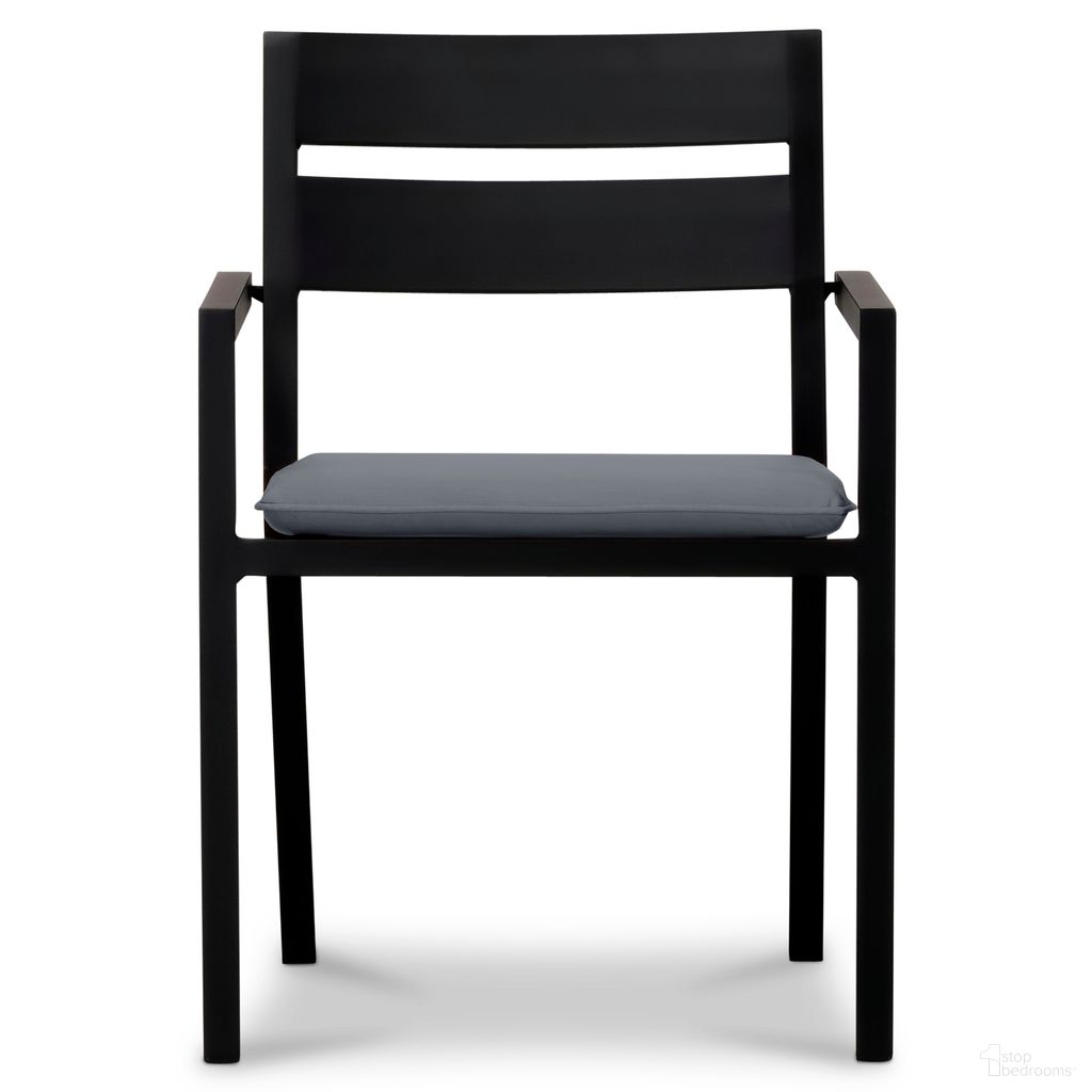 The appearance of Pacifica Dining Arm Chair In Canvas Charcoal and Black designed by Harmonia Living in the modern / contemporary interior design. This canvas charcoal/black piece of furniture was selected by 1StopBedrooms from Pacifica Collection to add a touch of cosiness and style into your home. Sku: HL-PAC-BK-DAC-CC. Material: Aluminum.